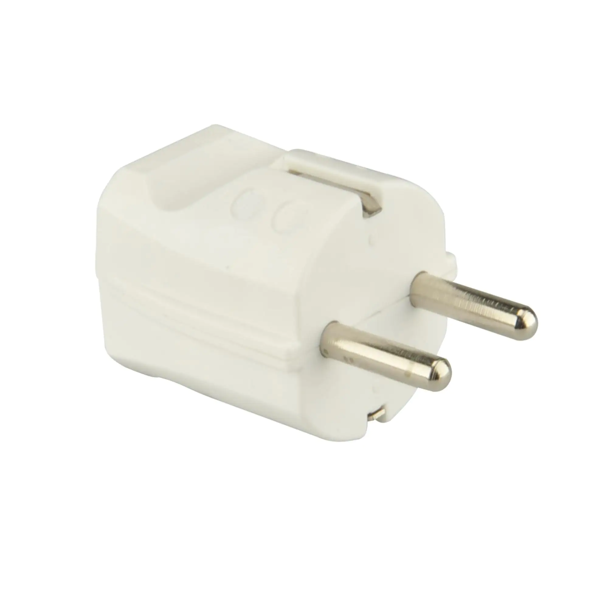 Schutzkontakt-Stecker ohne Knickschutz weiß