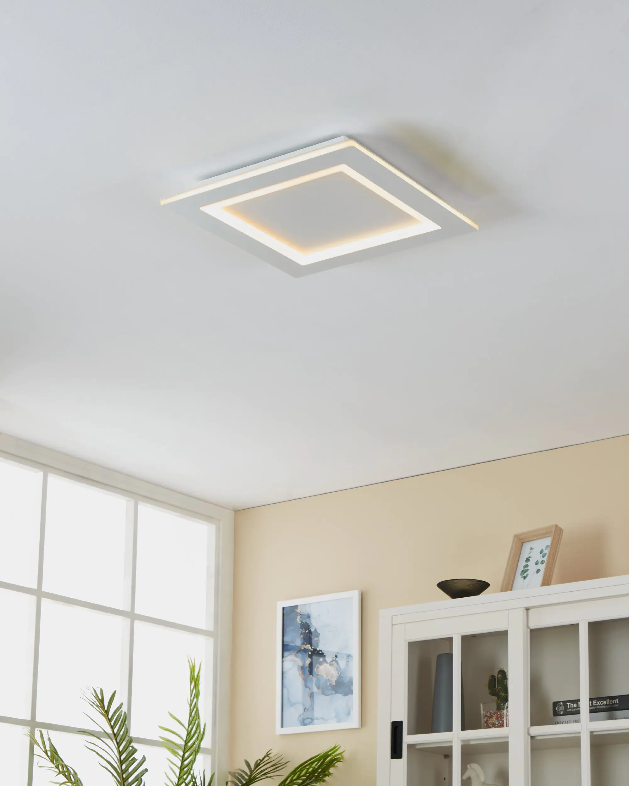 Eglo Connect LED Deckenleuchte Padrogiano-Z weiß 45 x 45 cm