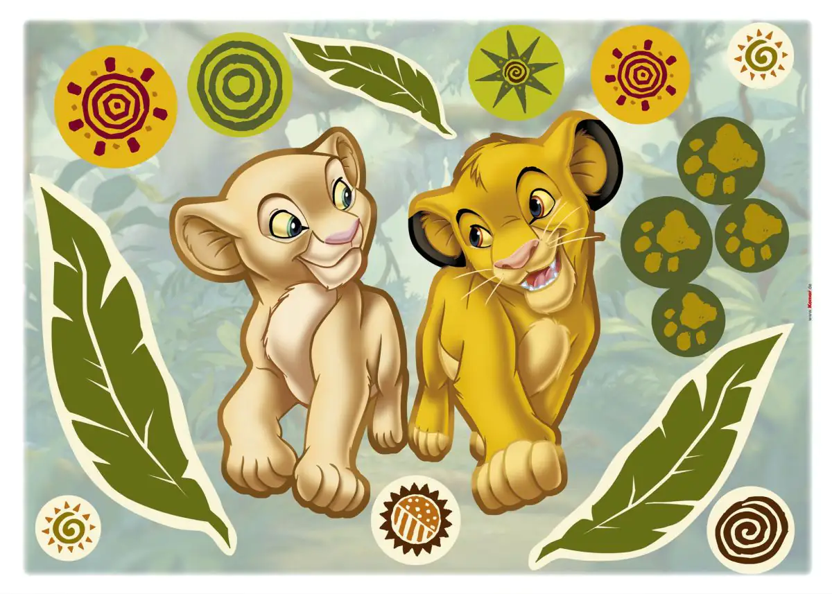 Komar Desosticker Simba and Nala 70 x 50 cm