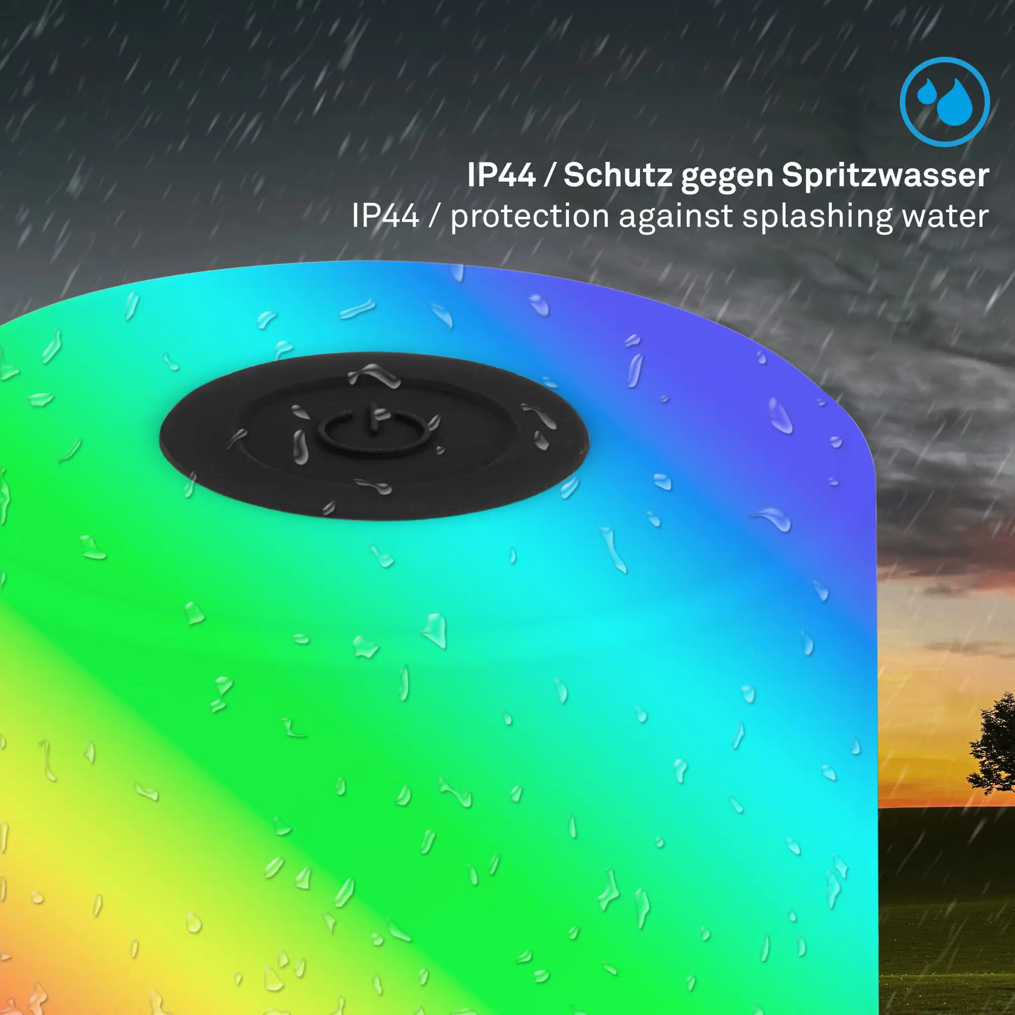 Di-KA Akku Tischleuchte SMAL 1,5W, RGB-Touchsteuerung, schwarz