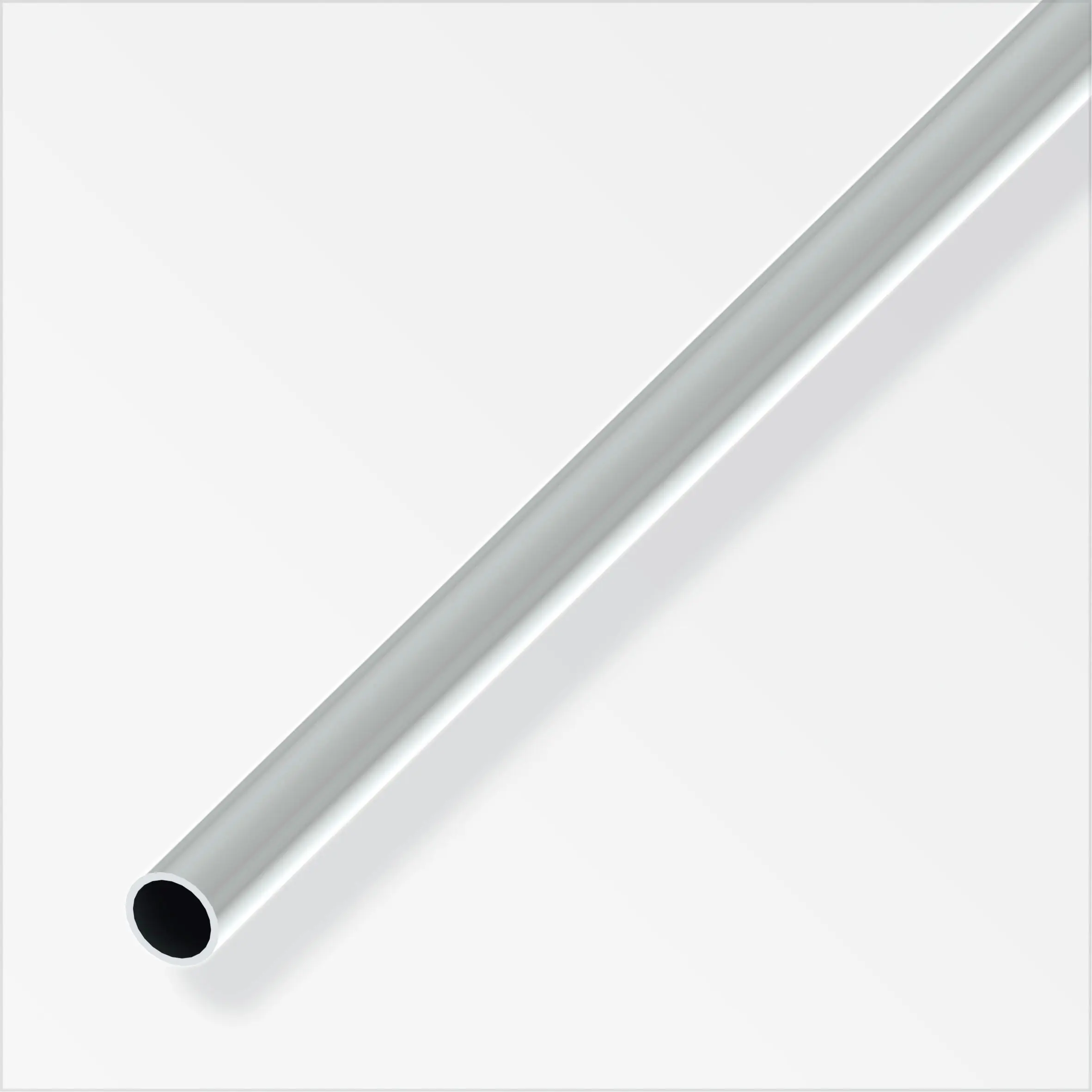 alfer Rundrohr Aluminium eloxiert poliert Chrom-Optik
