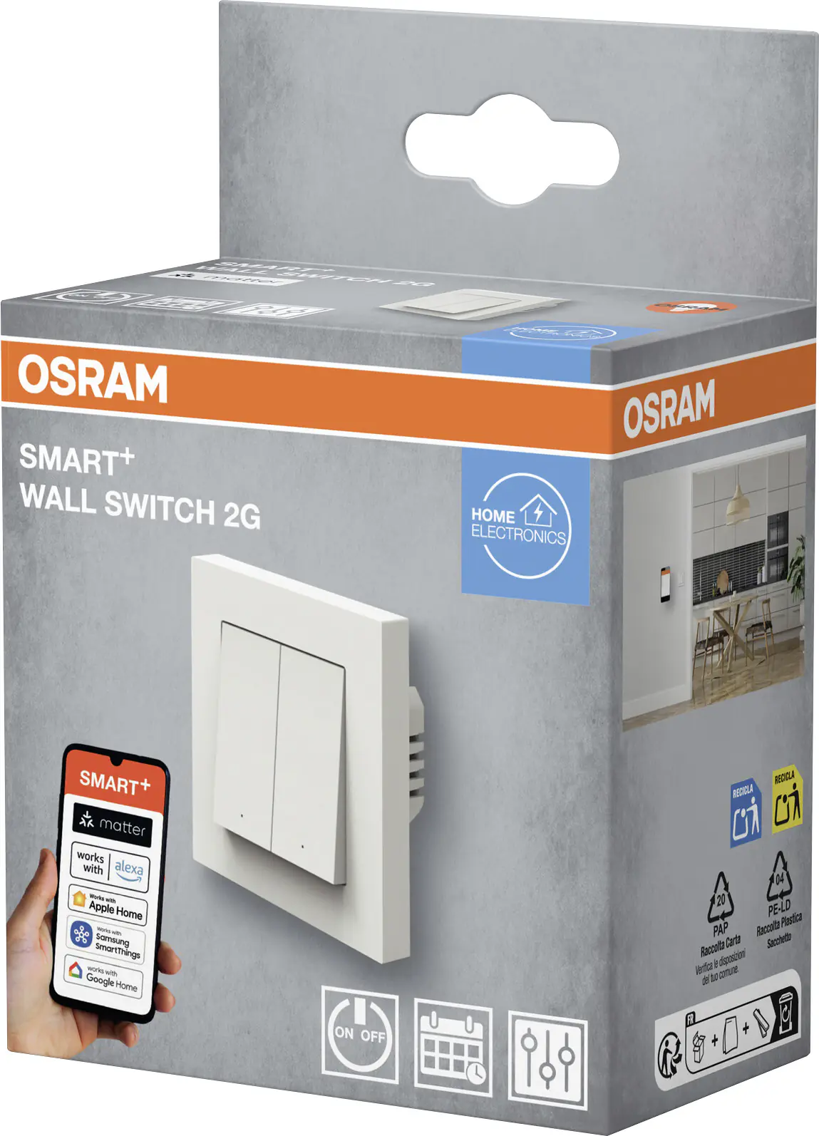 Osram Wandschalter Smart+ WiFi MATTER WALL SWITCH 2G weiß