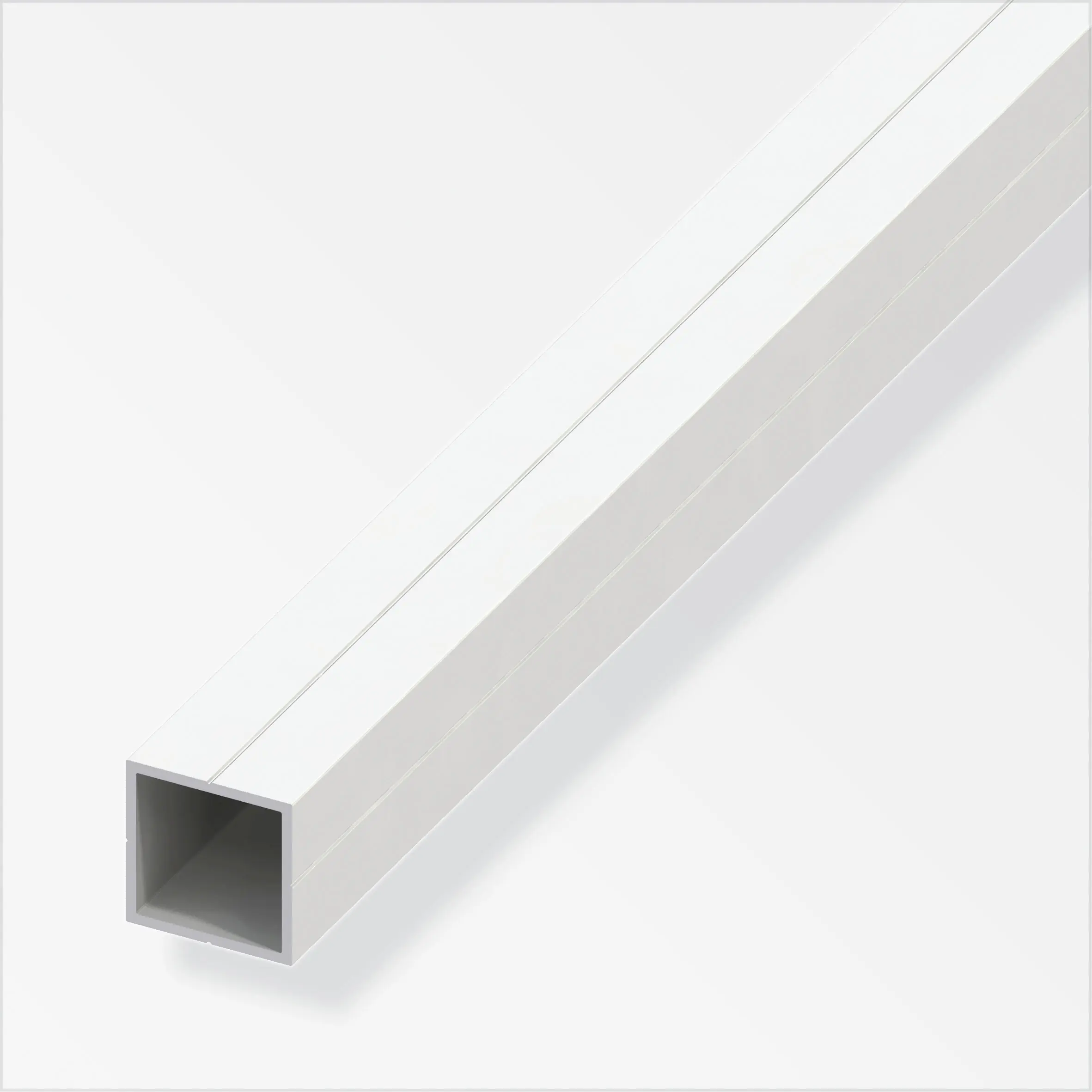 alfer Quadratrohr 1 m, 15.5 x 1.5 mm PVC (Kunststoff) glatt weiss