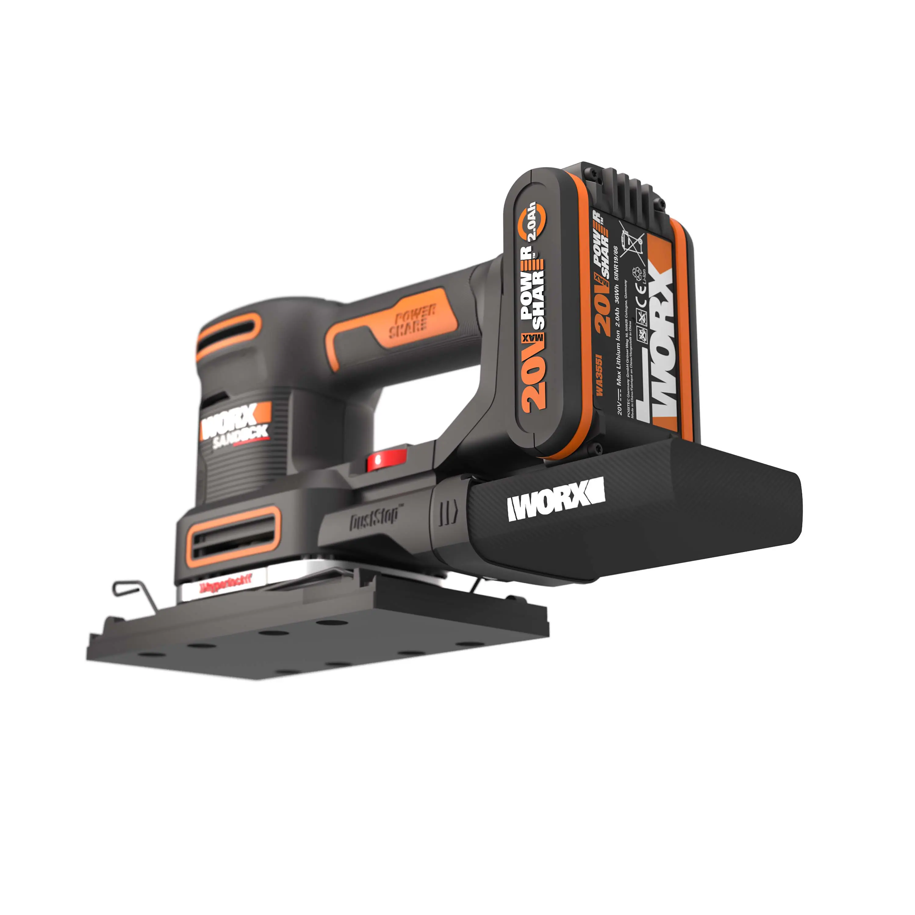 Worx Akku-Multischleifer Sonicrafter WX820 20 V inkl. Akku 2 Ah & Ladegerät