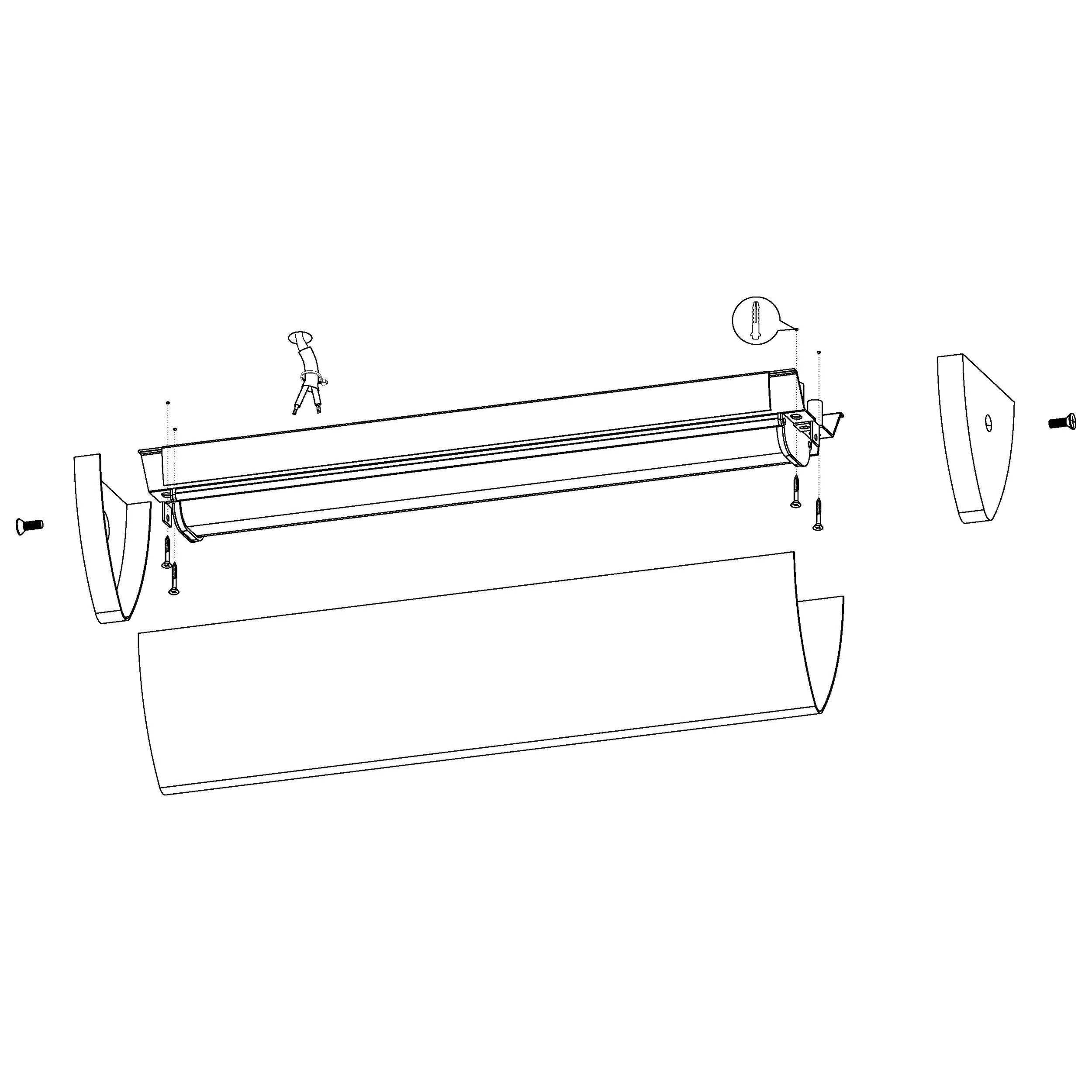 Eglo LED Wandleuchte Gita 2 weiß 35 x 7,5 cm neutralweiß