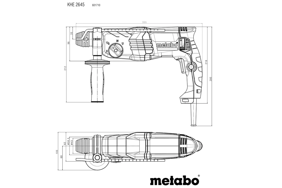 Metabo Bohrhammer STE 100 Quick 850 W 2,9 J SDS-Plus