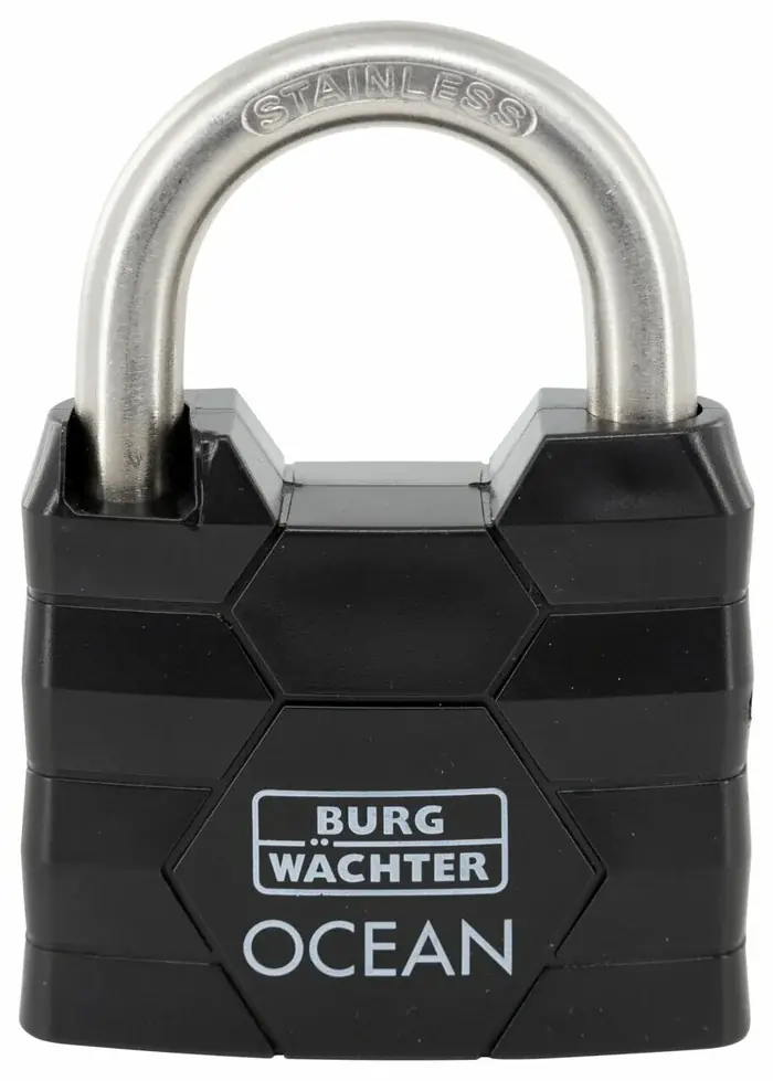 Burg Wächter Ocean Vorhängeschloss 490 NI 50 SB Messing 76 mm - 1 Stück