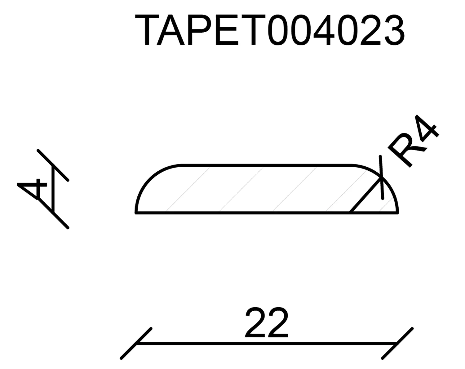 FN Neuhofer Tapetenleiste 950 x 4 x 23 mm