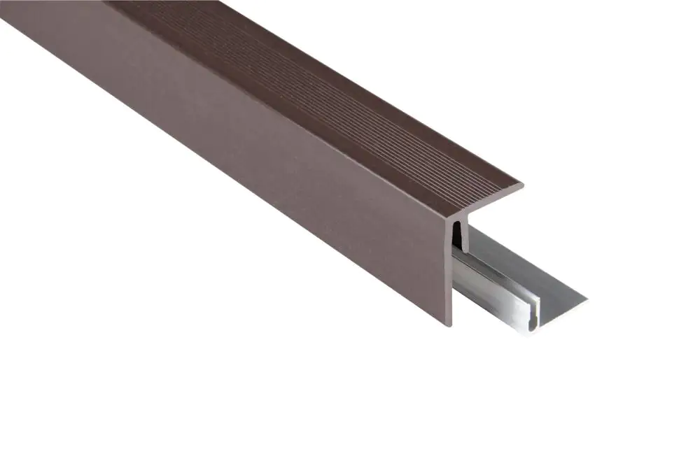Kovalex Seitenabschluss WPC 250 x 6,4 x 4,8 cm schoko inkl. Befestigung