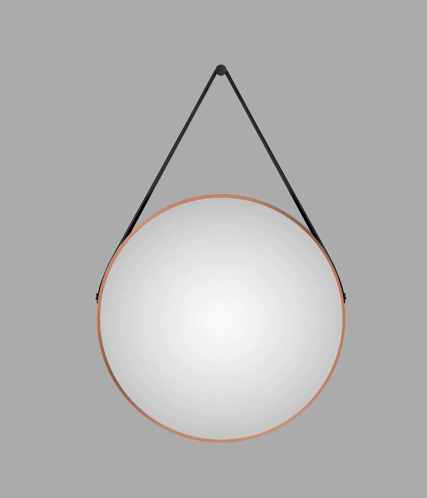 DSK Design Spiegel Silver Coiffeur Ø80 cm, kupfer