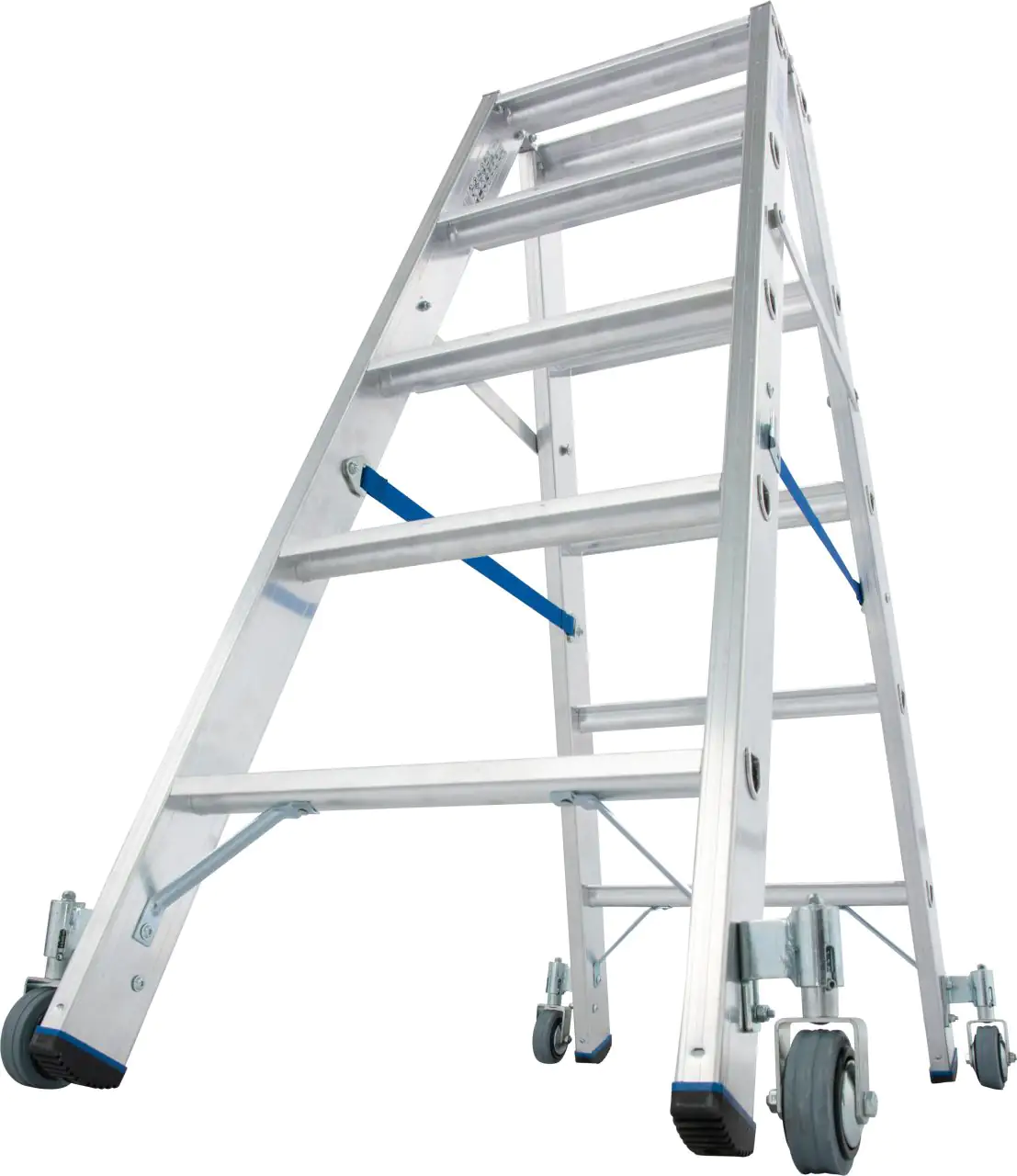 Krause Aluminium-Doppelleiter STABILO fahrbar 2,70 m