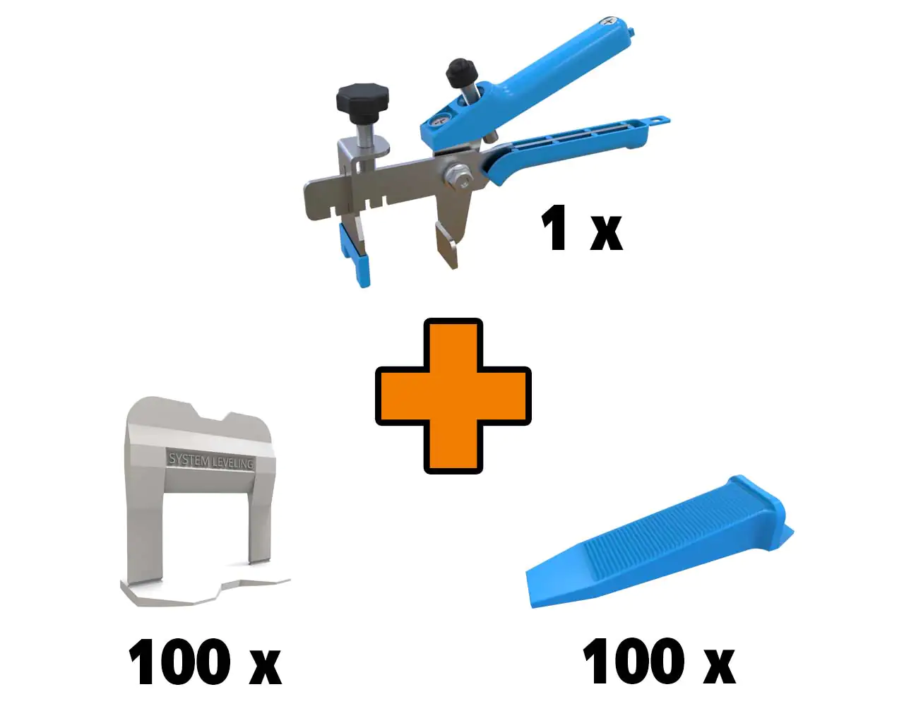 System Leveling Fliesen-Nivelliersystem Set S Fugenbreite 3 mm