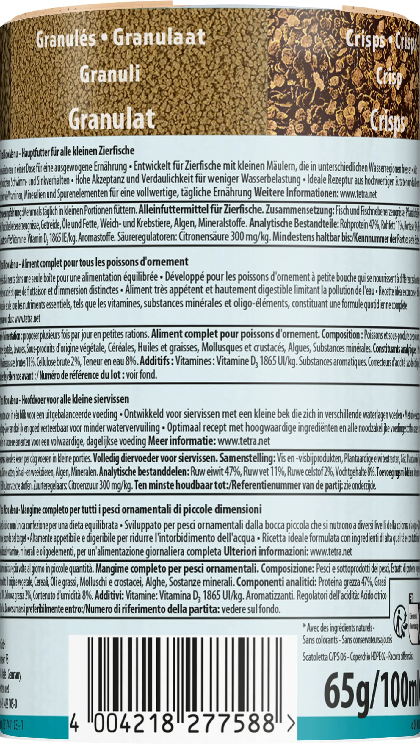Tetra Micro Menu 100 ml