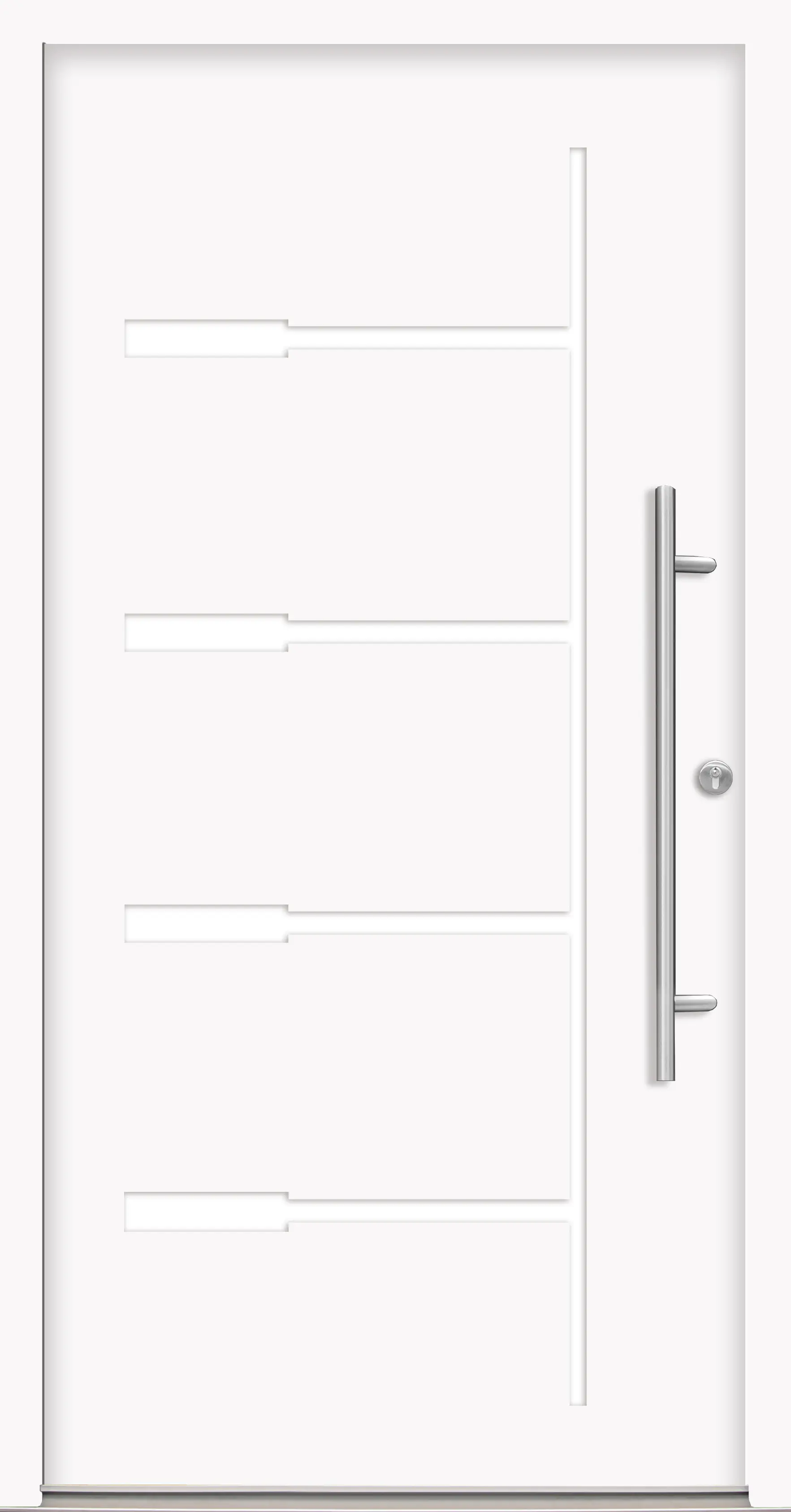 Splendoor Haustür Passivedoor Premium H1 Weiß DIN Rechts 110 x 210 cm