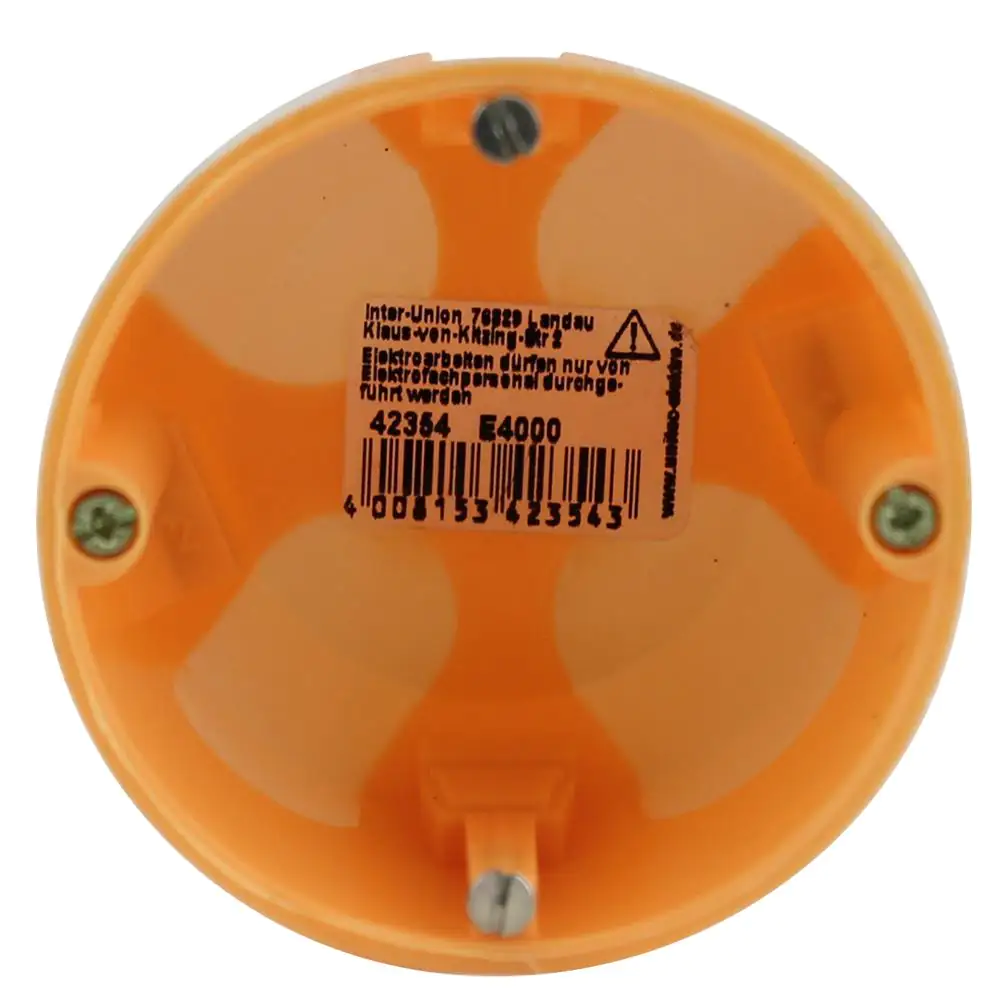 Hohlwand-Schalterdose mit Menbran 61 mm orange