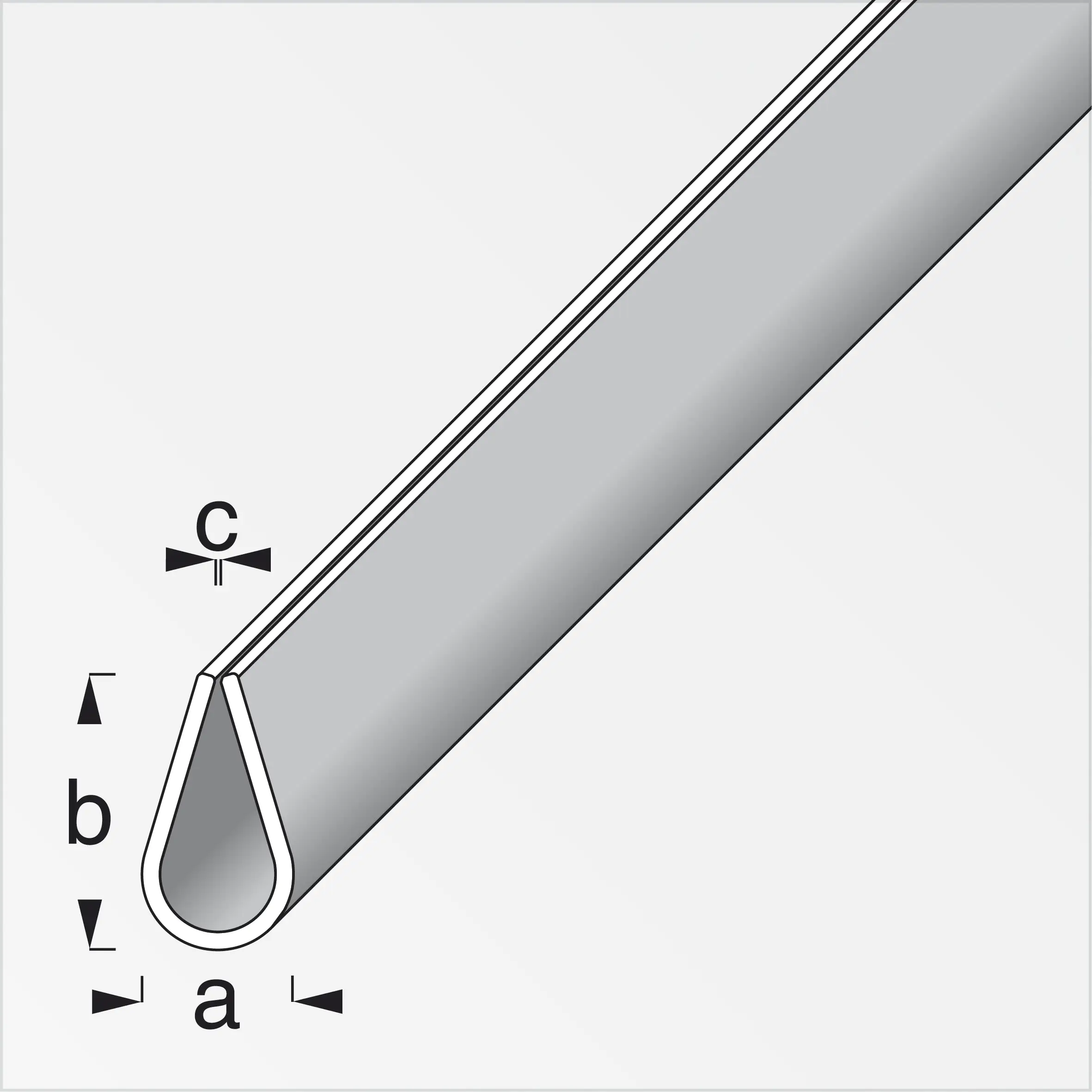 alfer Rahmen-Profil 1 m, 8.5 x 15 mm PVC (Kunststoff) glatt weiss