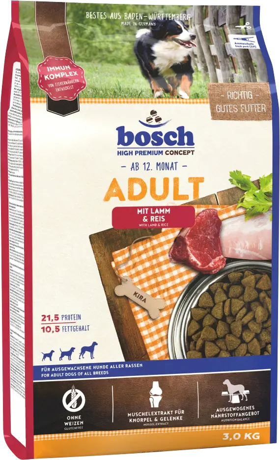 Bosch Hundetrockenfutter Adult 3 kg Lamm & Reis 