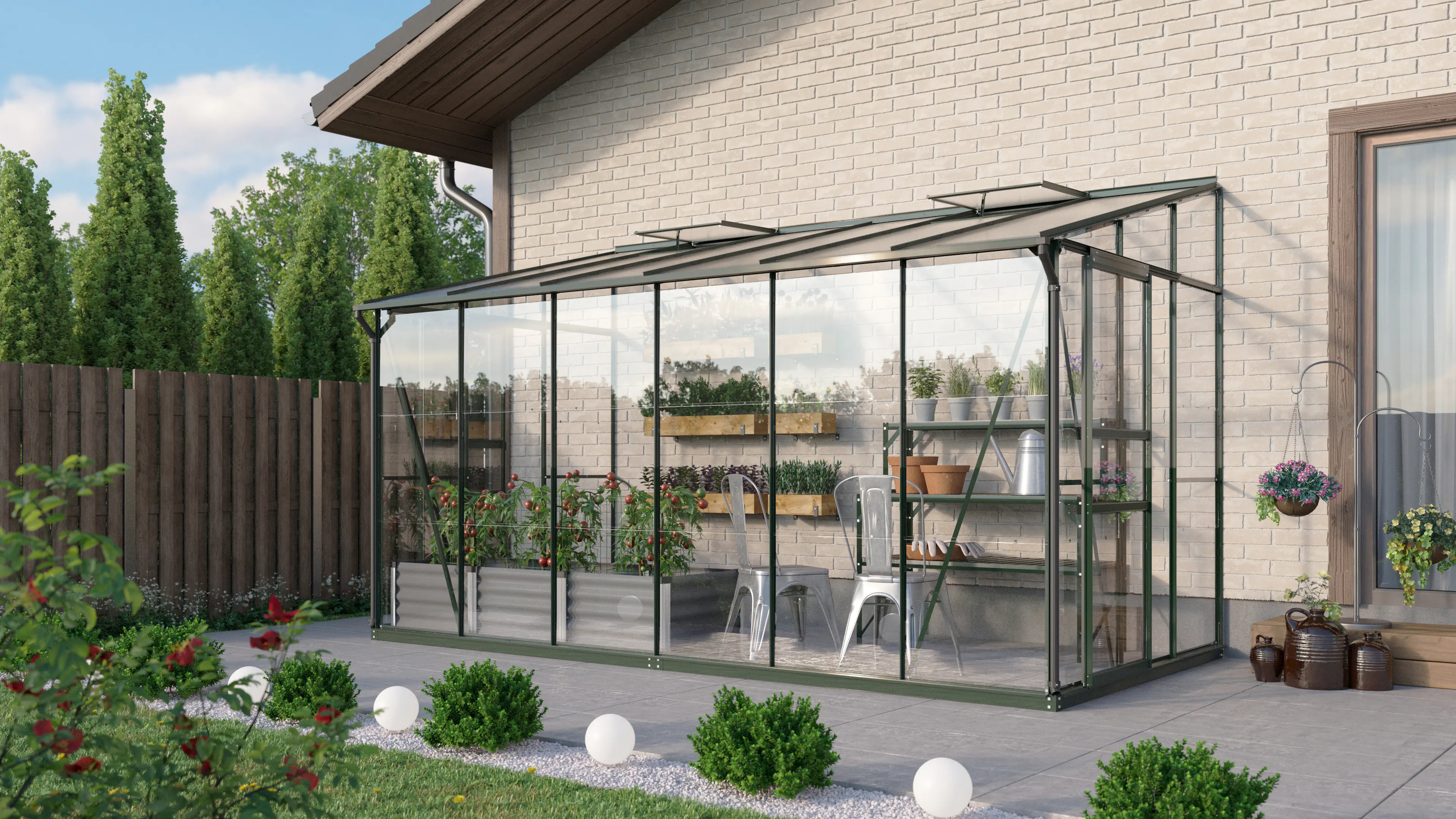 Vitavia Gewächshaus Osiris 7800 190 x 379 3 mm ESG