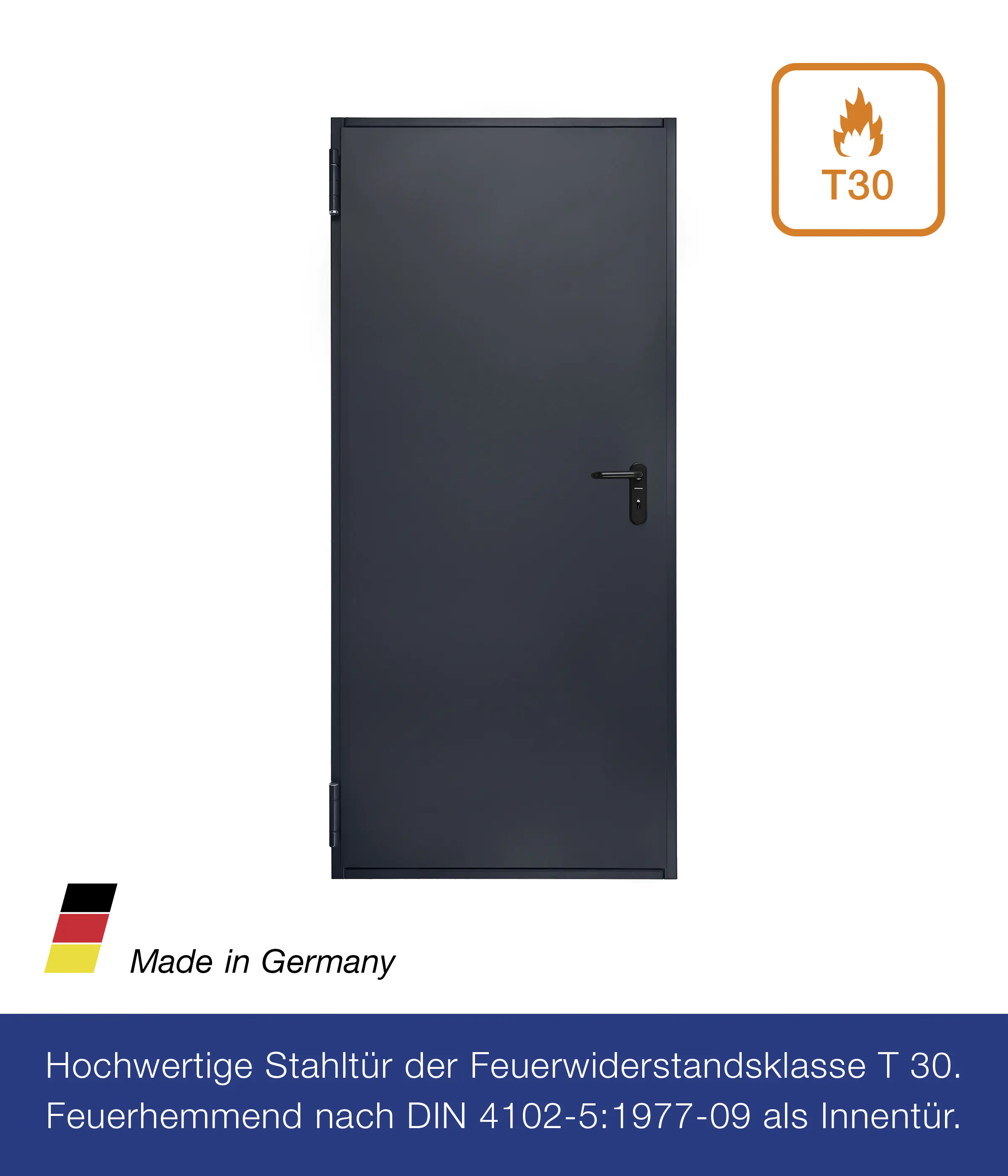 Hörmann Kellertür anthrazitgrau 100 x 200 cm Links/Rechts