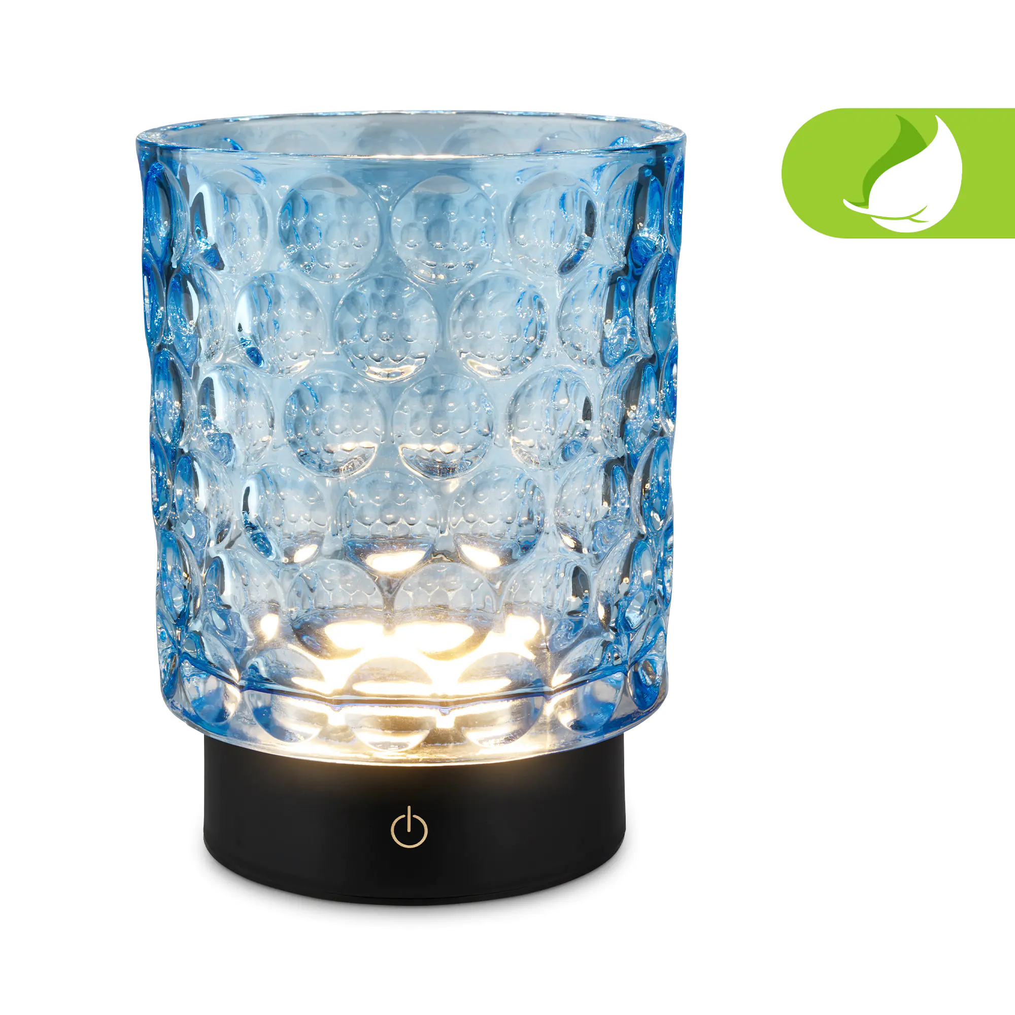 Briloner LED Akku-Tischleuchte Sunora blau 15 cm warmweiß dimmbar