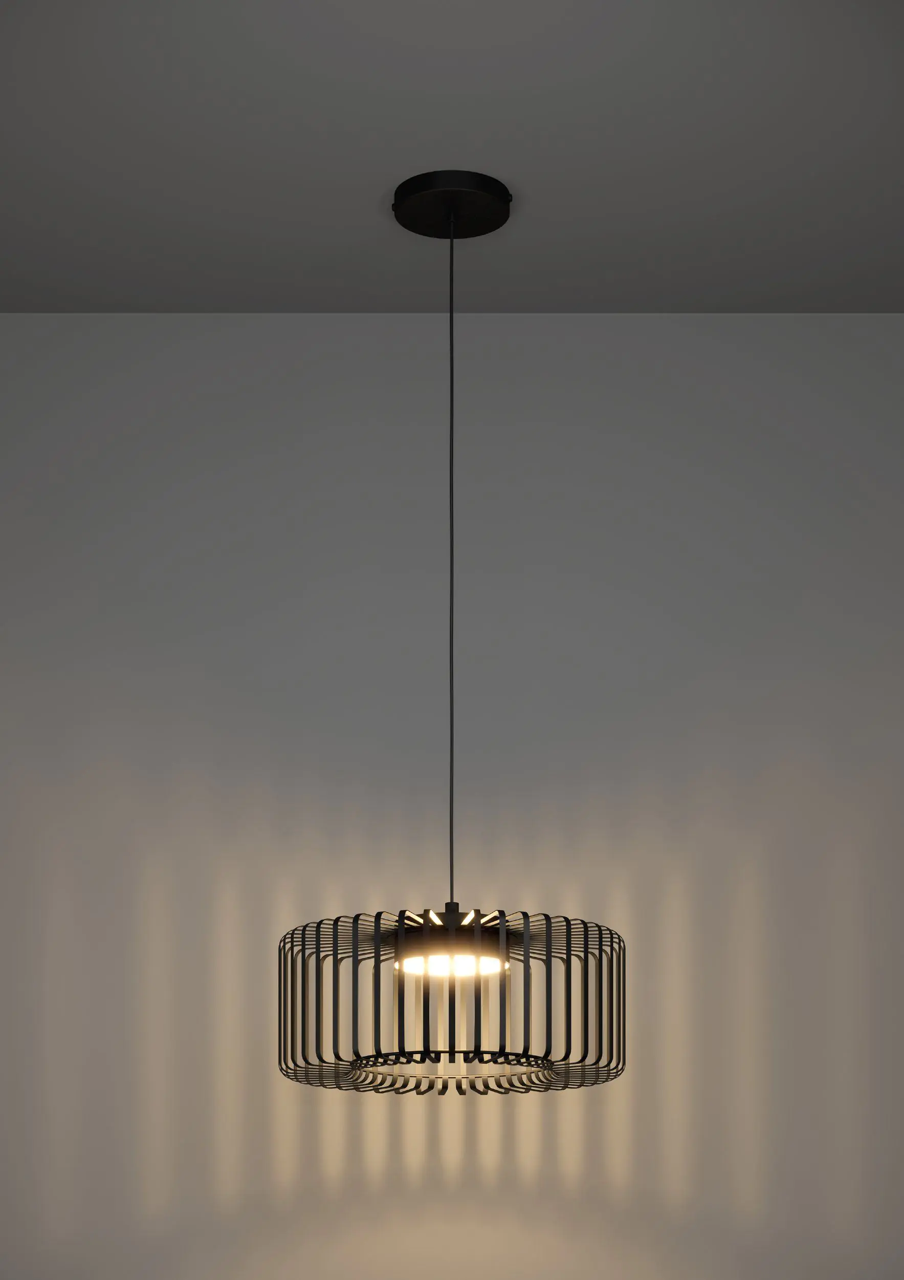 Eglo Connect LED Pendelleuchte Ginestrone-Z schwarz 45 x 110 cm