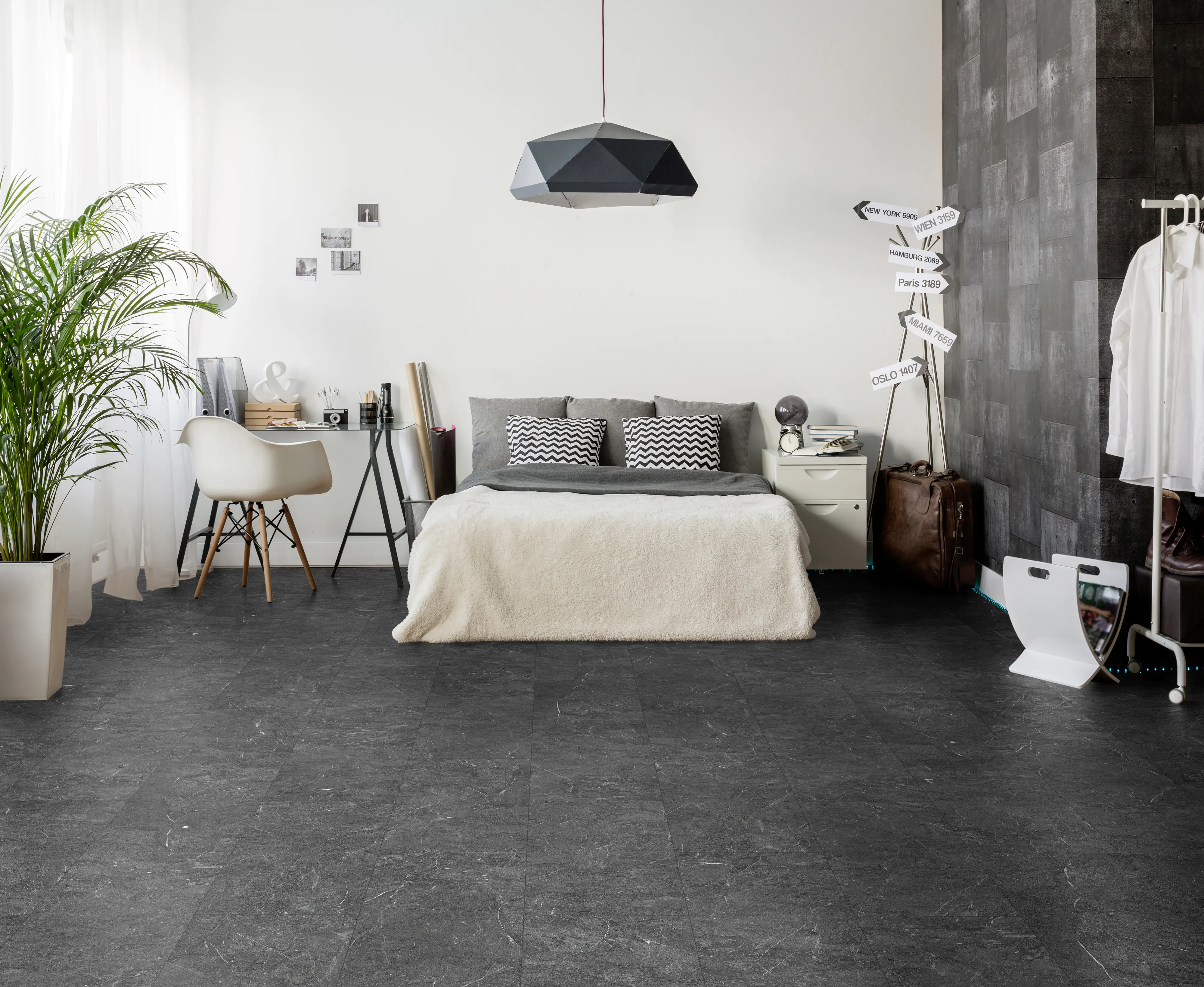 Classen Vinylboden Fliese Infinity dark 63,8 x 31 cm