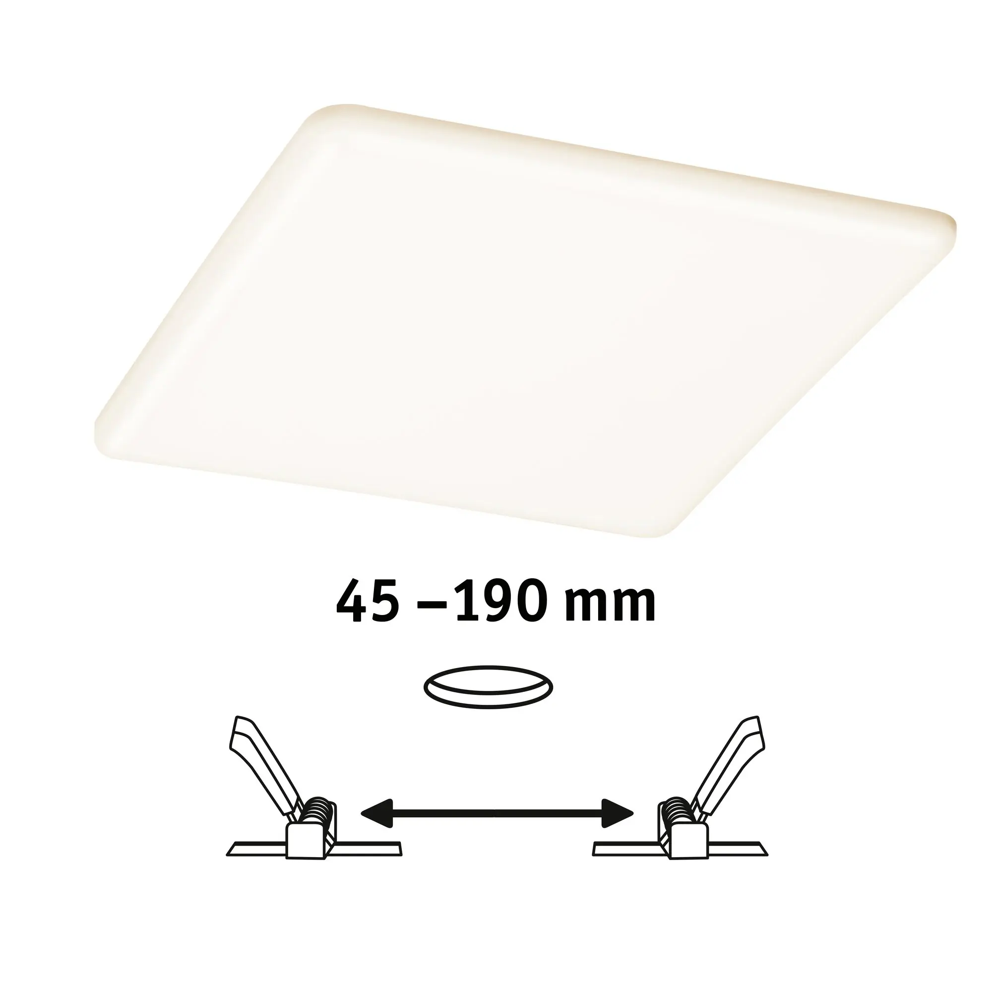 Paulmann Einbauleuchte LED Veluna Varifit WhiteSwitch eckig 18,5 cm 14 W