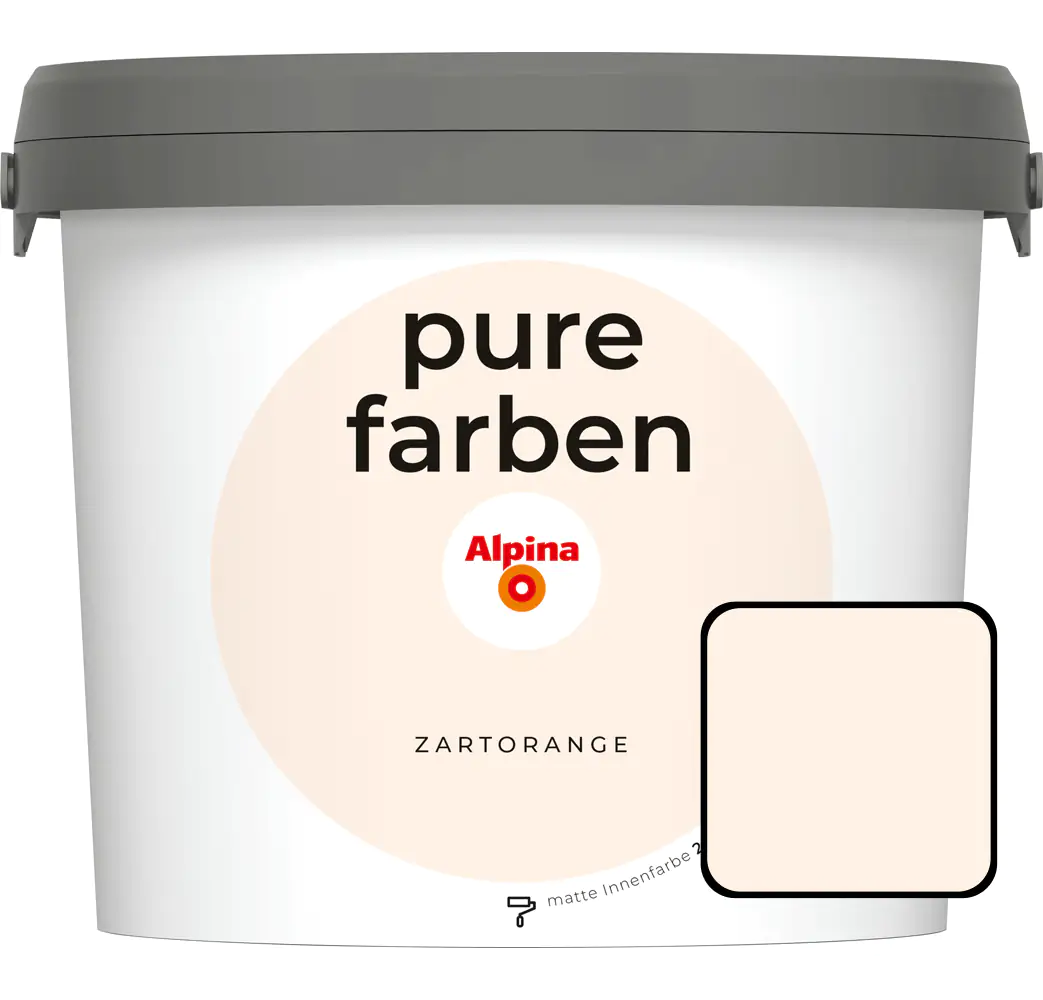 Alpina Pure Farben Wandfarbe zartorange 2,5 L