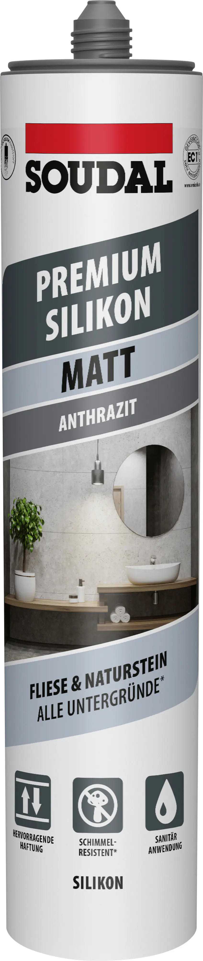 Soudal Silikon Premium anthrazit matt 300 ml