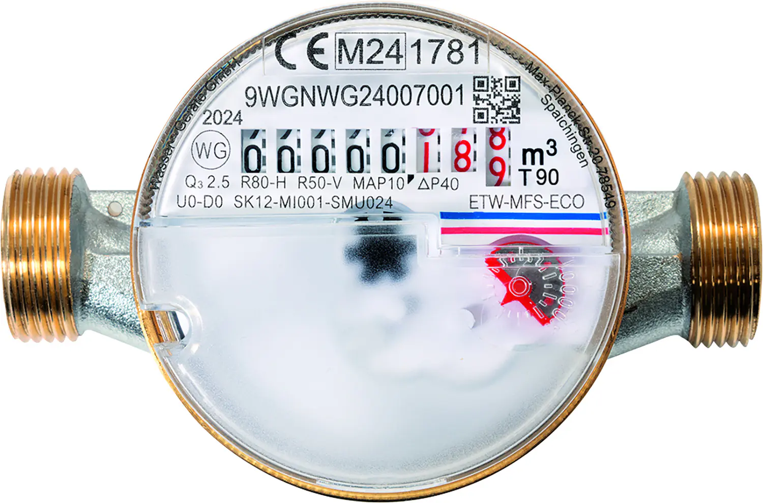 Wasserzähler Eco 2,5 m³ 110 mm für Kaltwasser