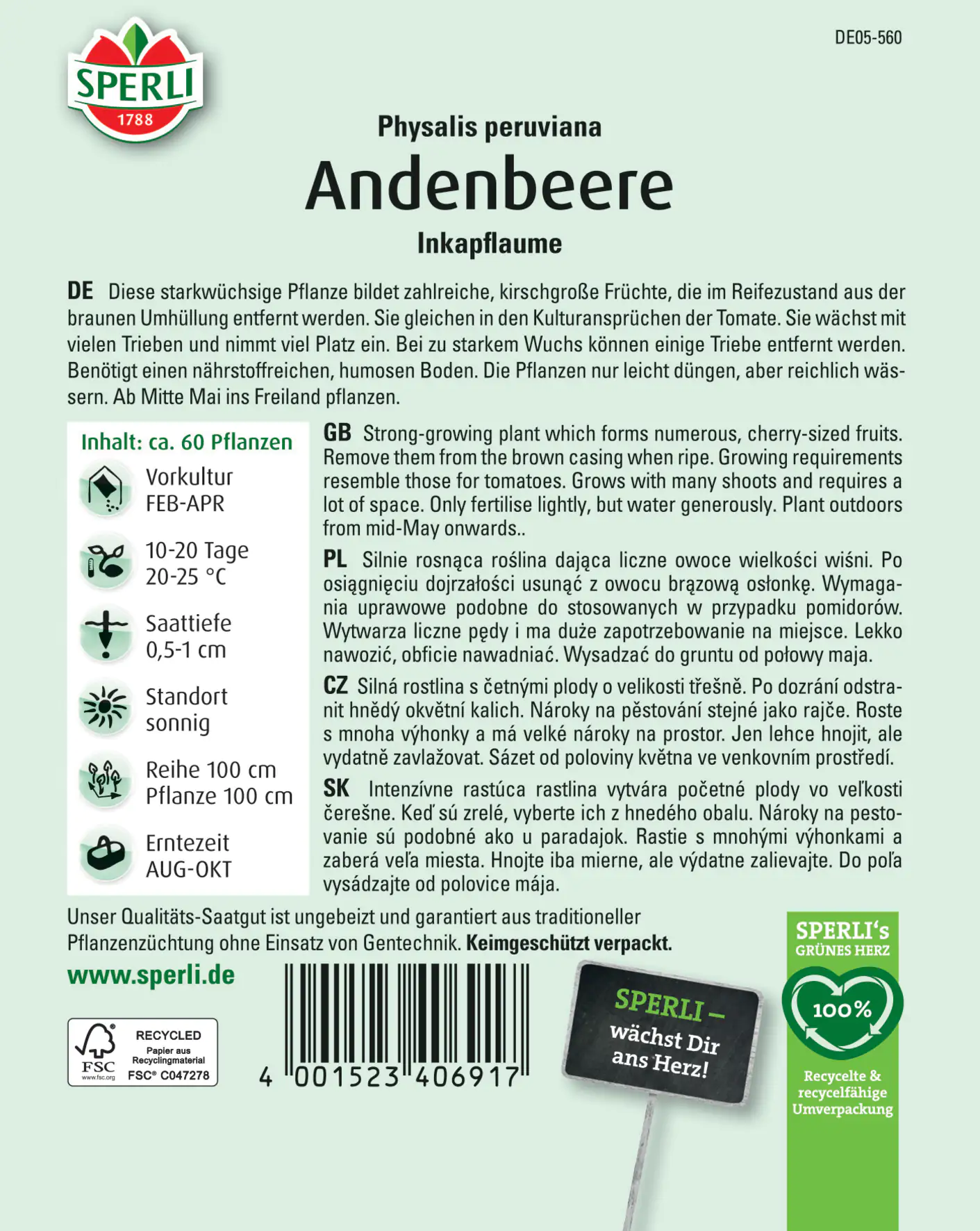 Sperli Andenbeere Inkapflaume