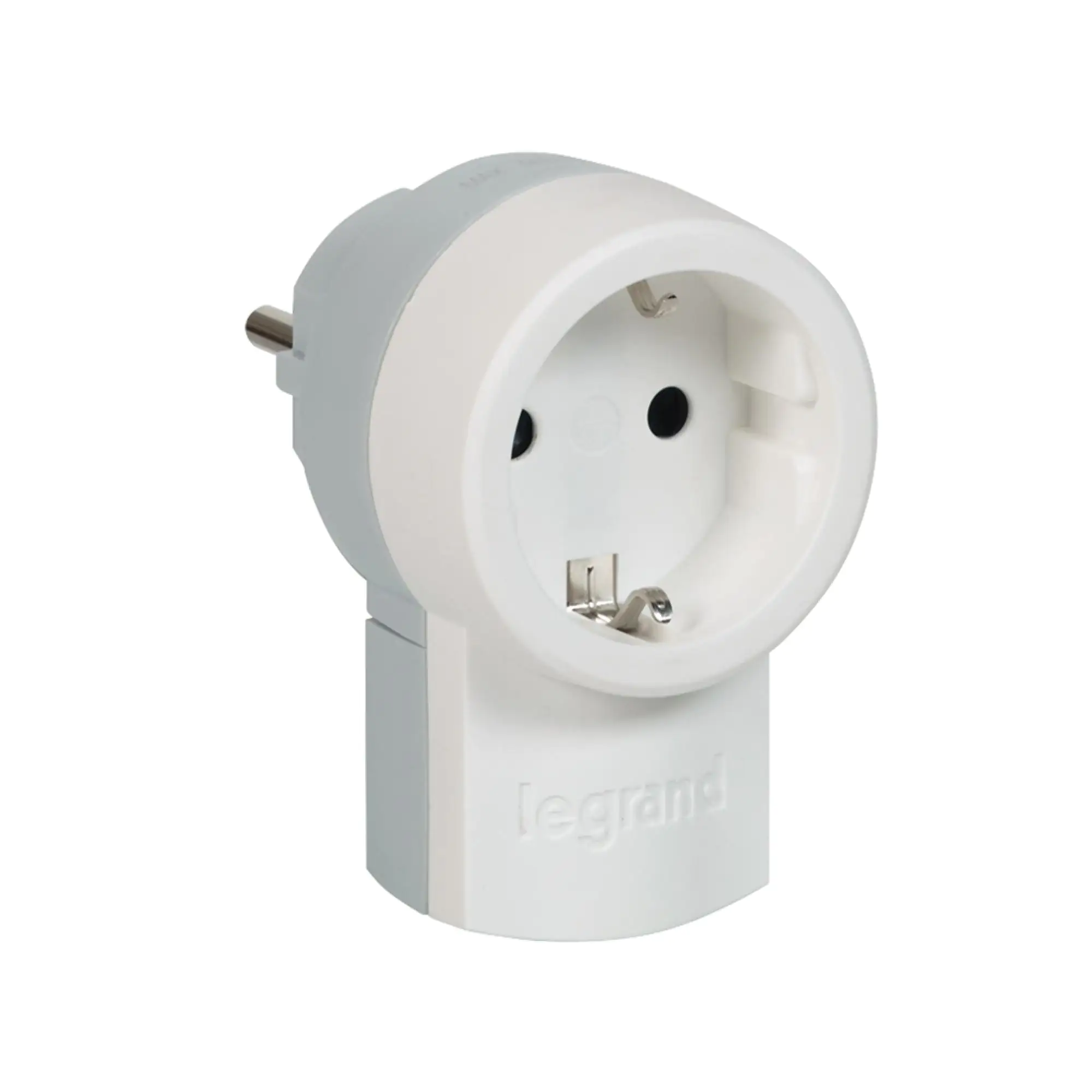 LEGRAND Schutzkontakt-Stecker integrierte Kupplung weiß