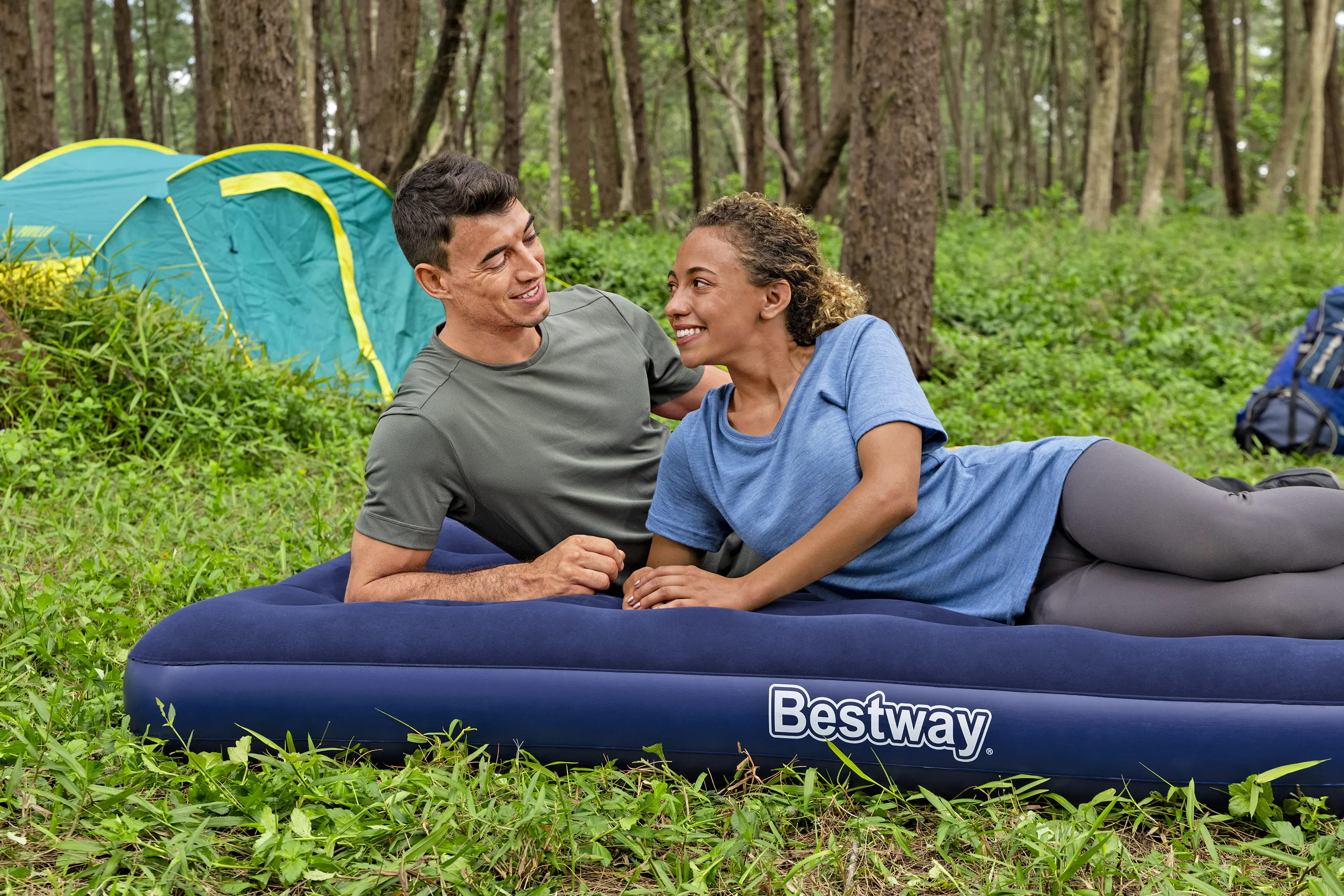 Bestway Luftbett Double Blue Horizon dunkelblau 191 x 137 x 30 cm