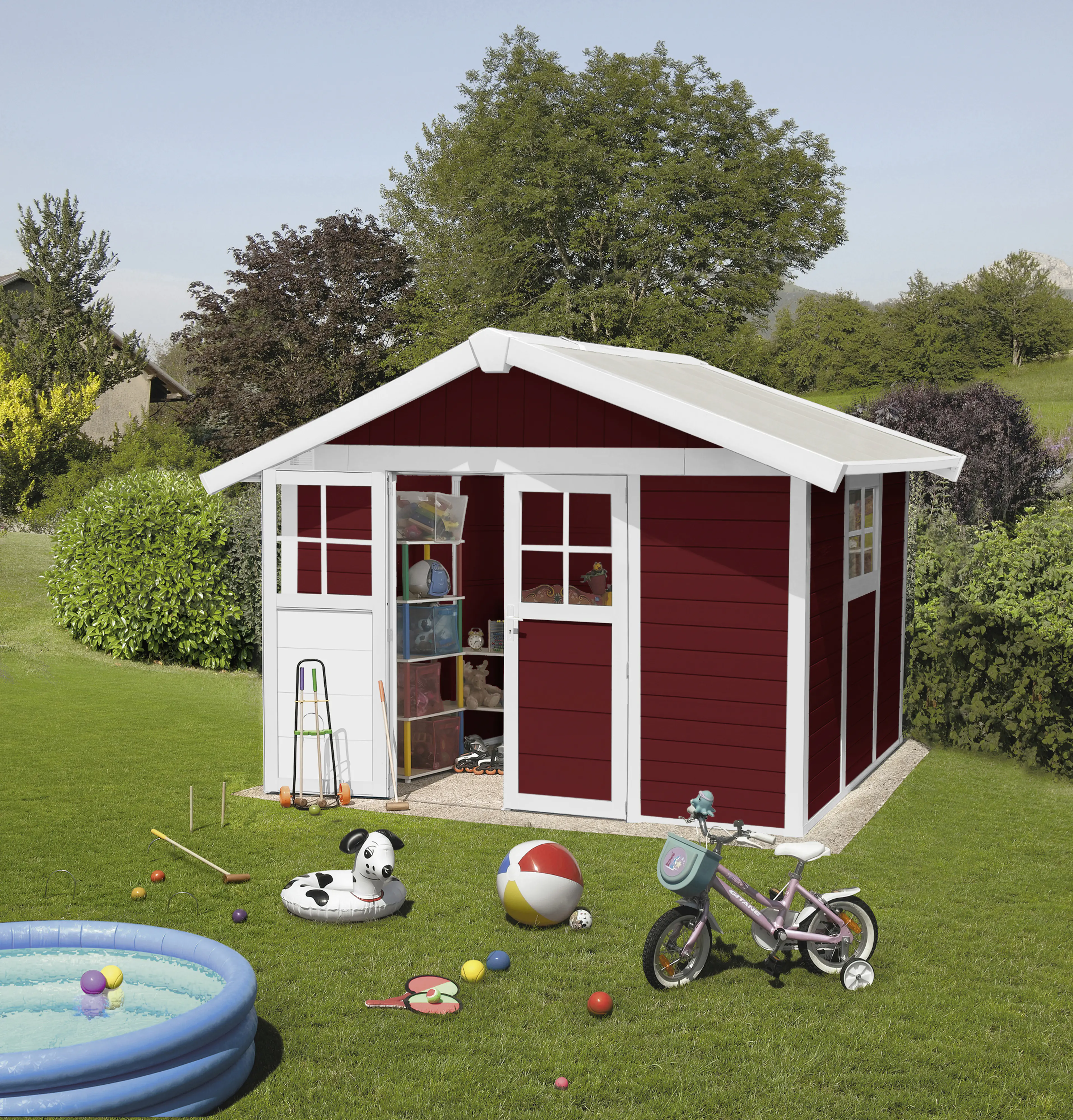 Grosfillex Gartenhaus Deco H 7,5 370 x 298 cm (inkl. Dachüberstand)