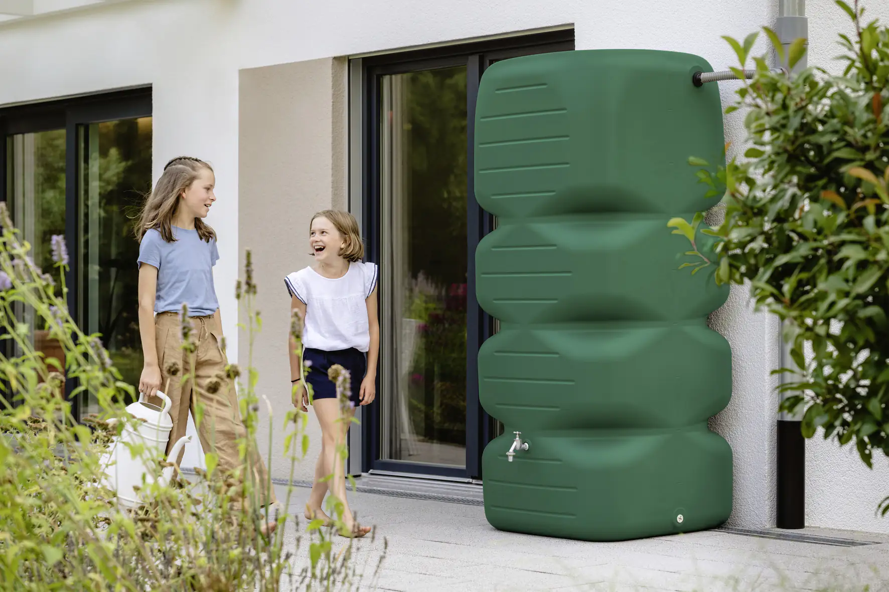 Garantia Gartentank Cubus 1.000 L dunkelgrün