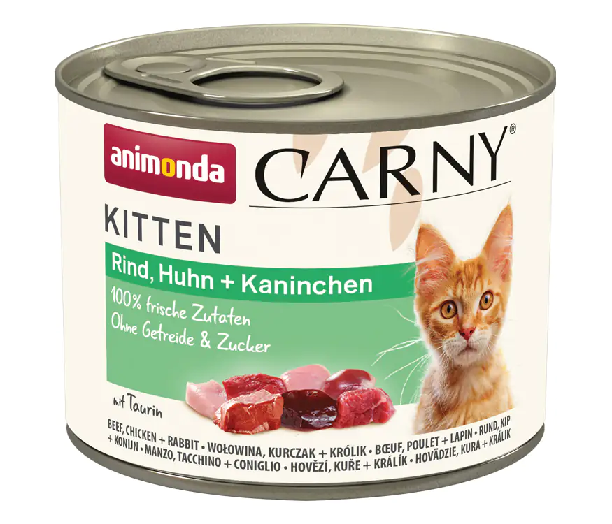 Animonda Carny Kitten Katzennassfutter getreidefrei 200 g Rind, Huhn & Kaninchen