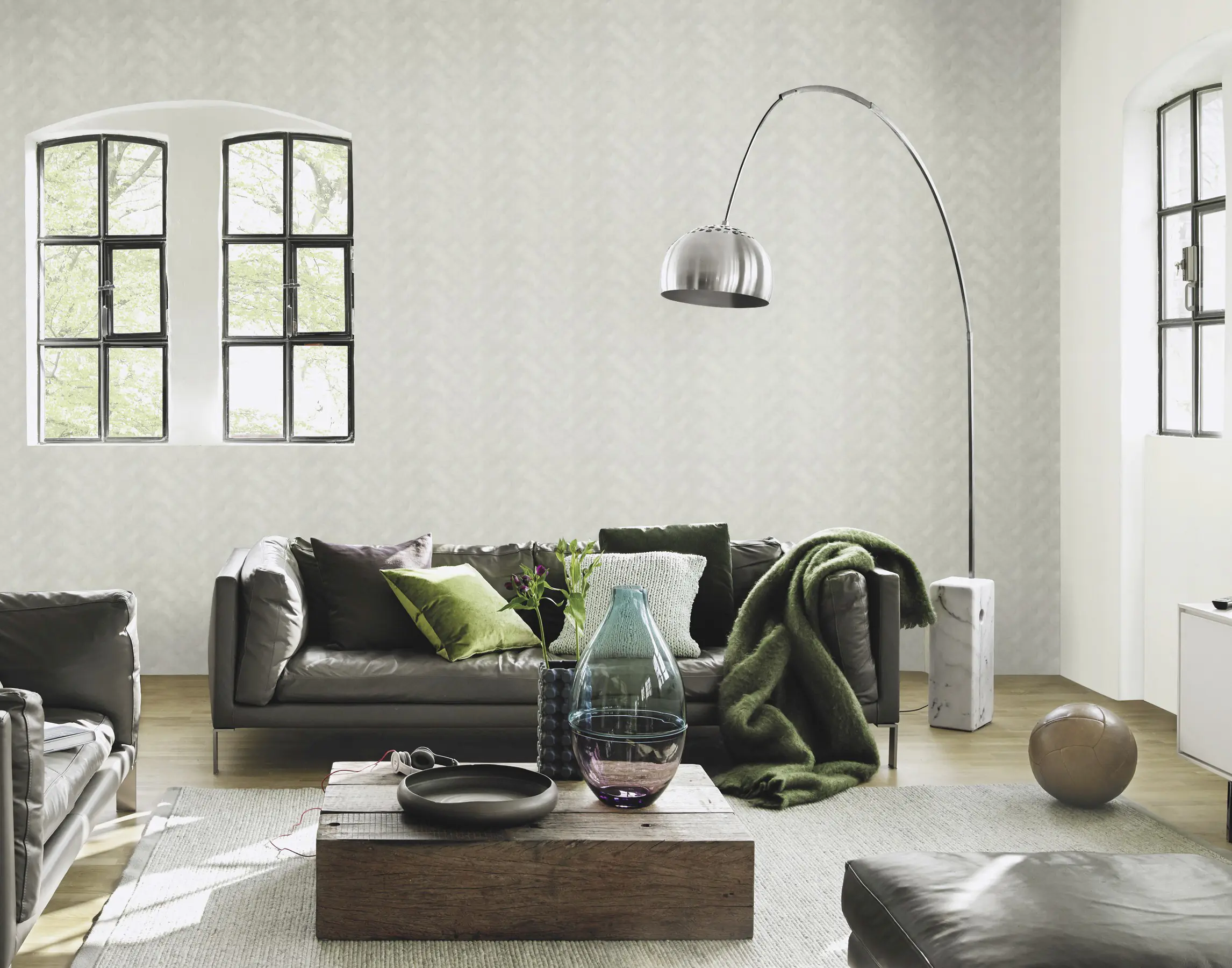 Rasch Vliestapete Uni Sky Lounge beige grau metallic 10,05 x 0,53 m