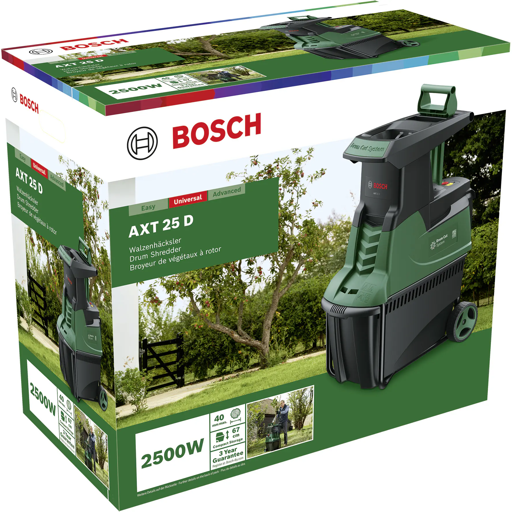 Bosch Häcksler AXT 25 D 2500 Watt