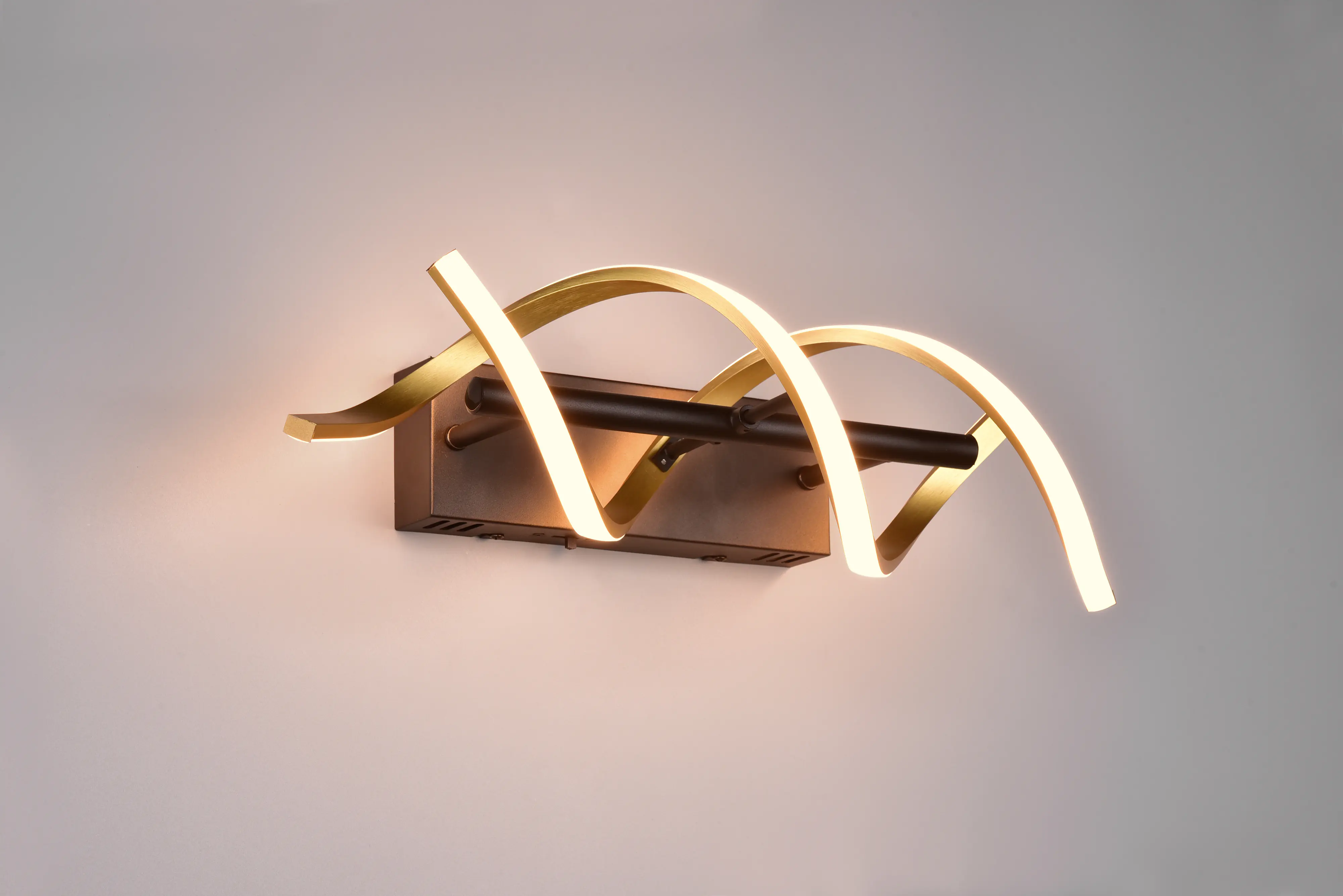 Trio LED-Wandleuchte Sequence 13,5 x 46 cm warmweiß-neutralweiß messing dimmbar