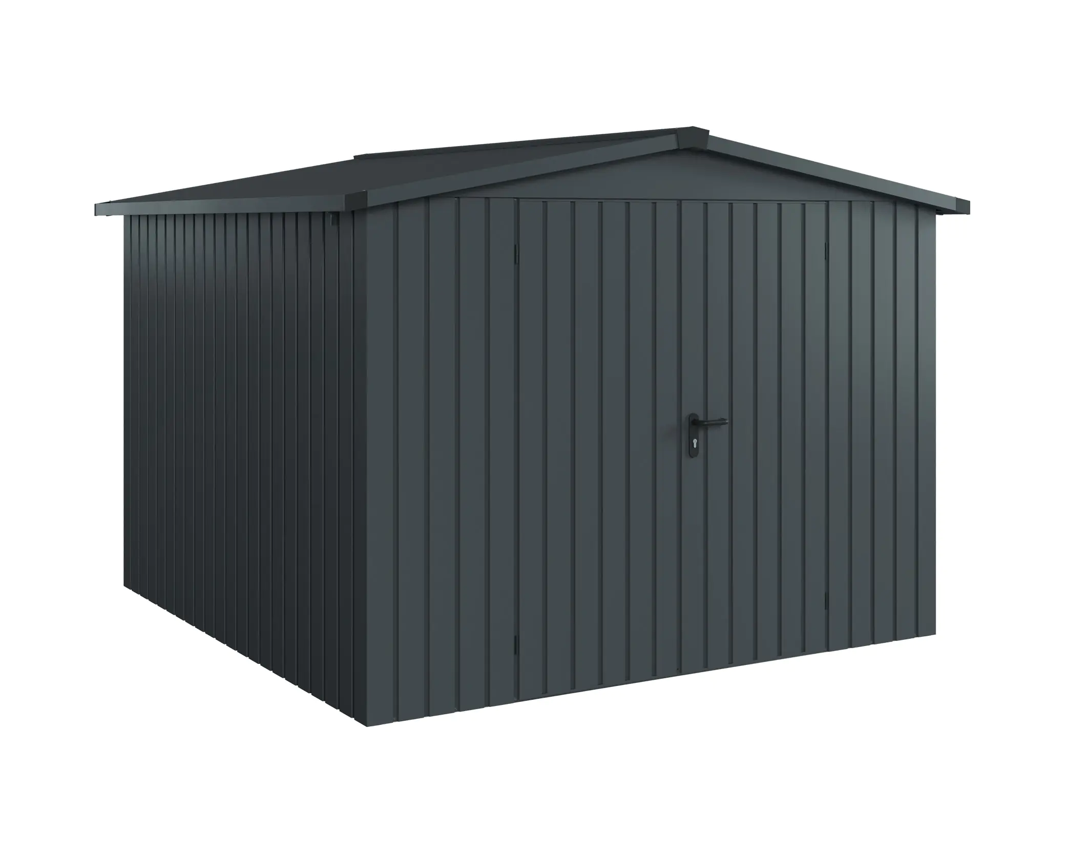 EcoStar Metallgerätehaus Euroline ESD10 anthrazit 262 x 262 cm 2-flg.