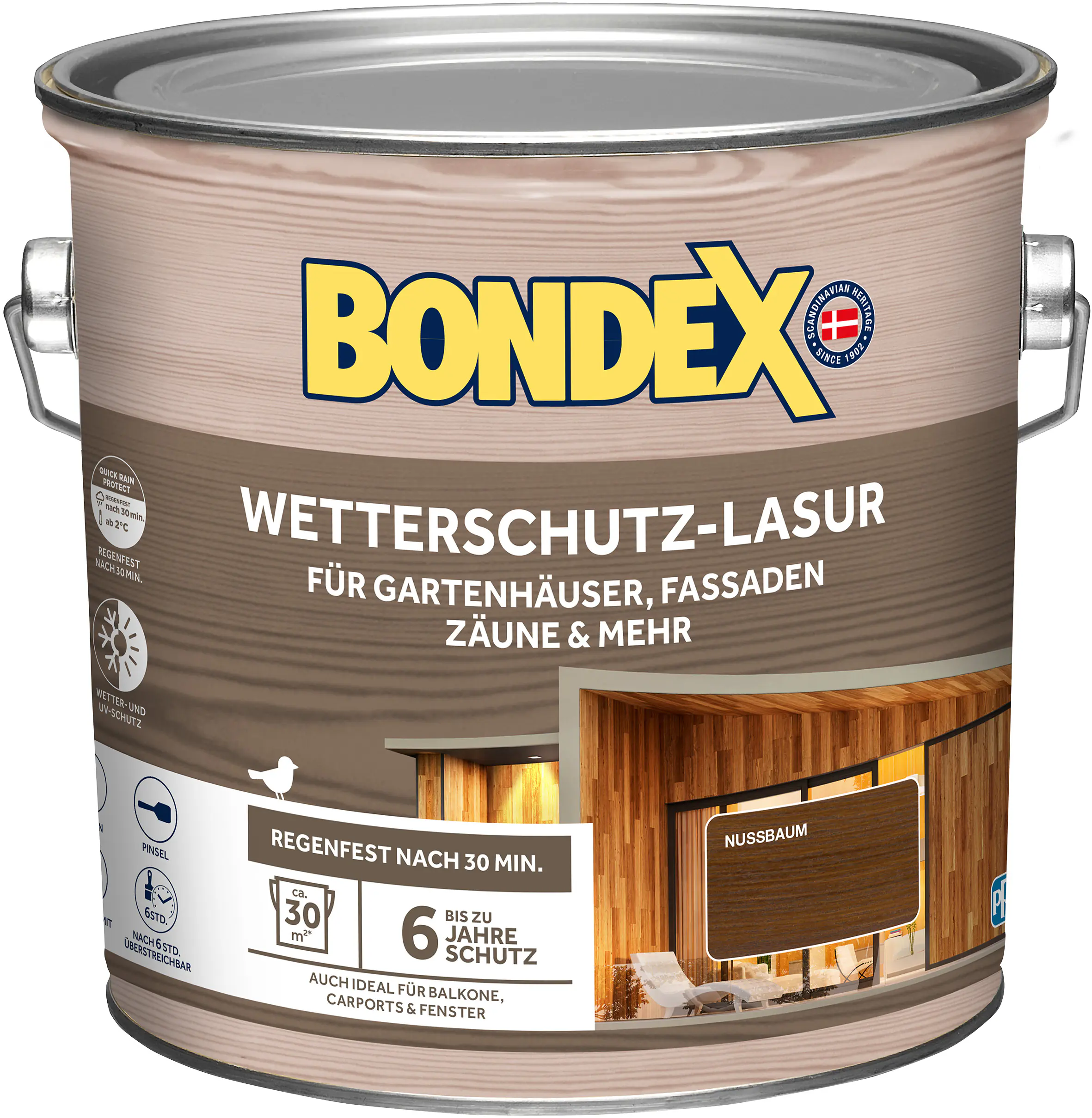 Bondex Wetterschutzlasur 2,5 L nussbaum 