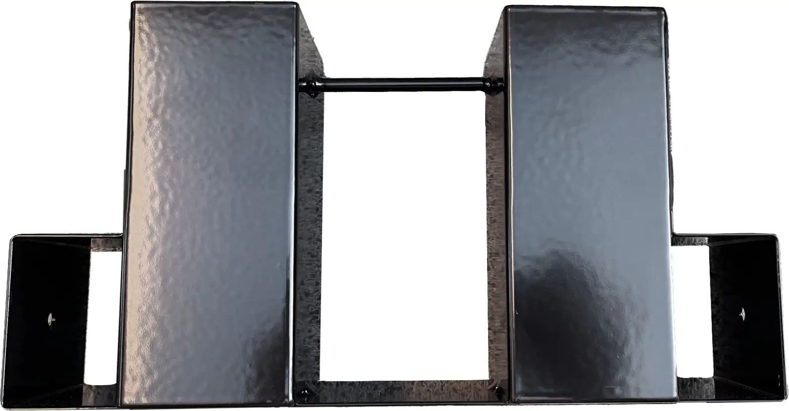 Kaminholzstapelhilfe schwarz 33 x 10 x 15 cm