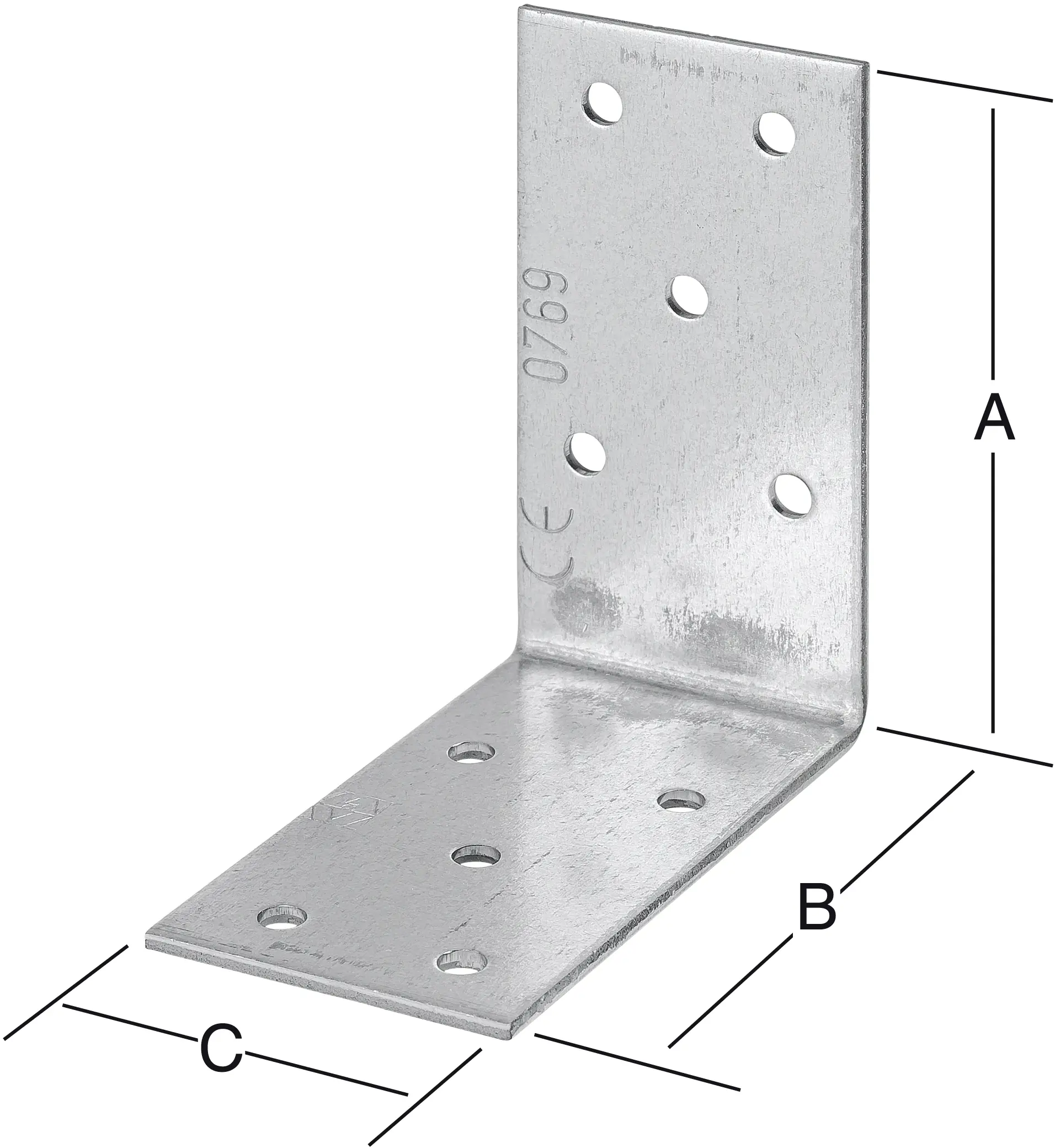 Vormann Winkel-Streifenverbinder 125 x 40 mm sendzimir verzinkt