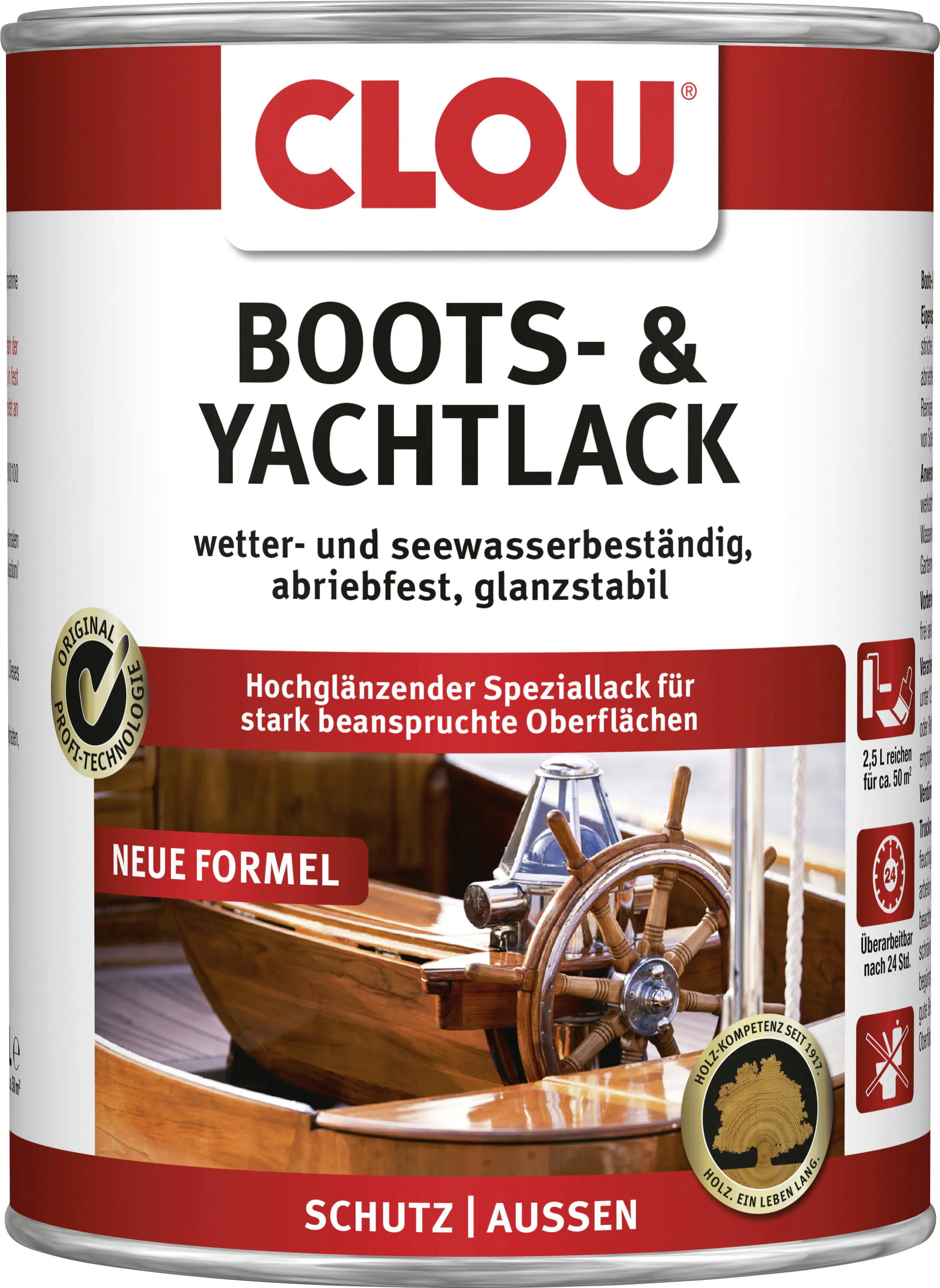 Clou Boots- & Yachtlack 2,5 L transparent glänzend