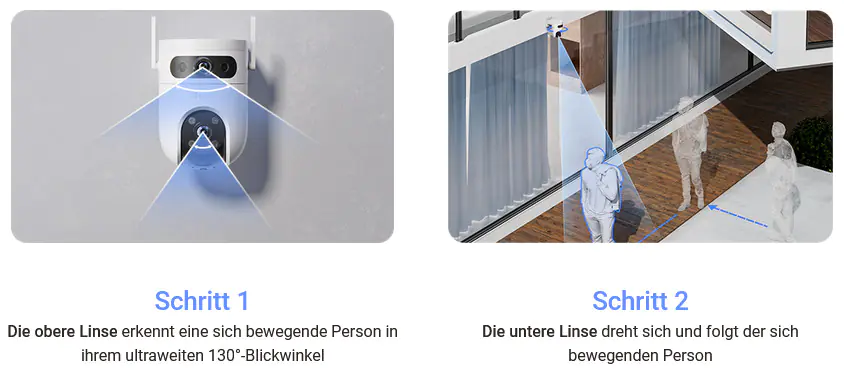  Ezviz WLAN Outdoor Überwachungskamera H9c Dual 2K