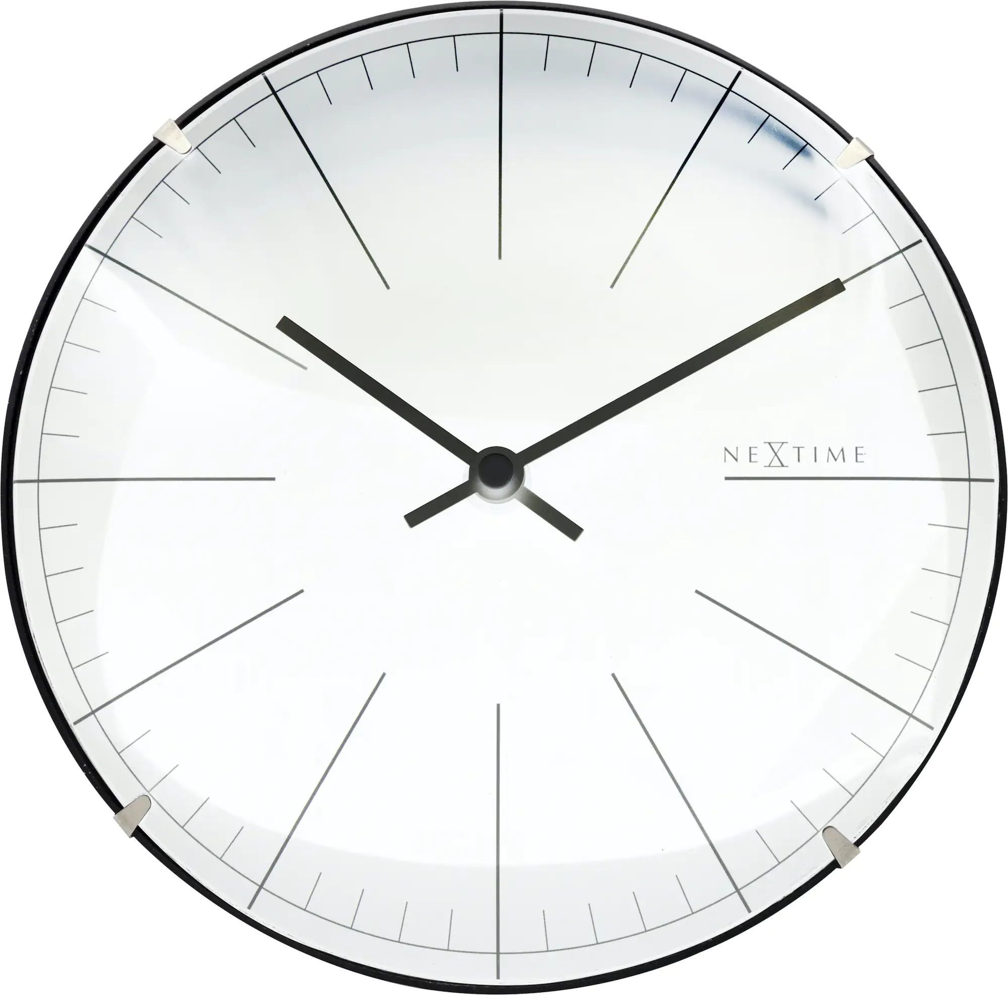 Nextime Tisch- Wanduhr Big Stripe Mini Dome Ø 20 cm weiß
