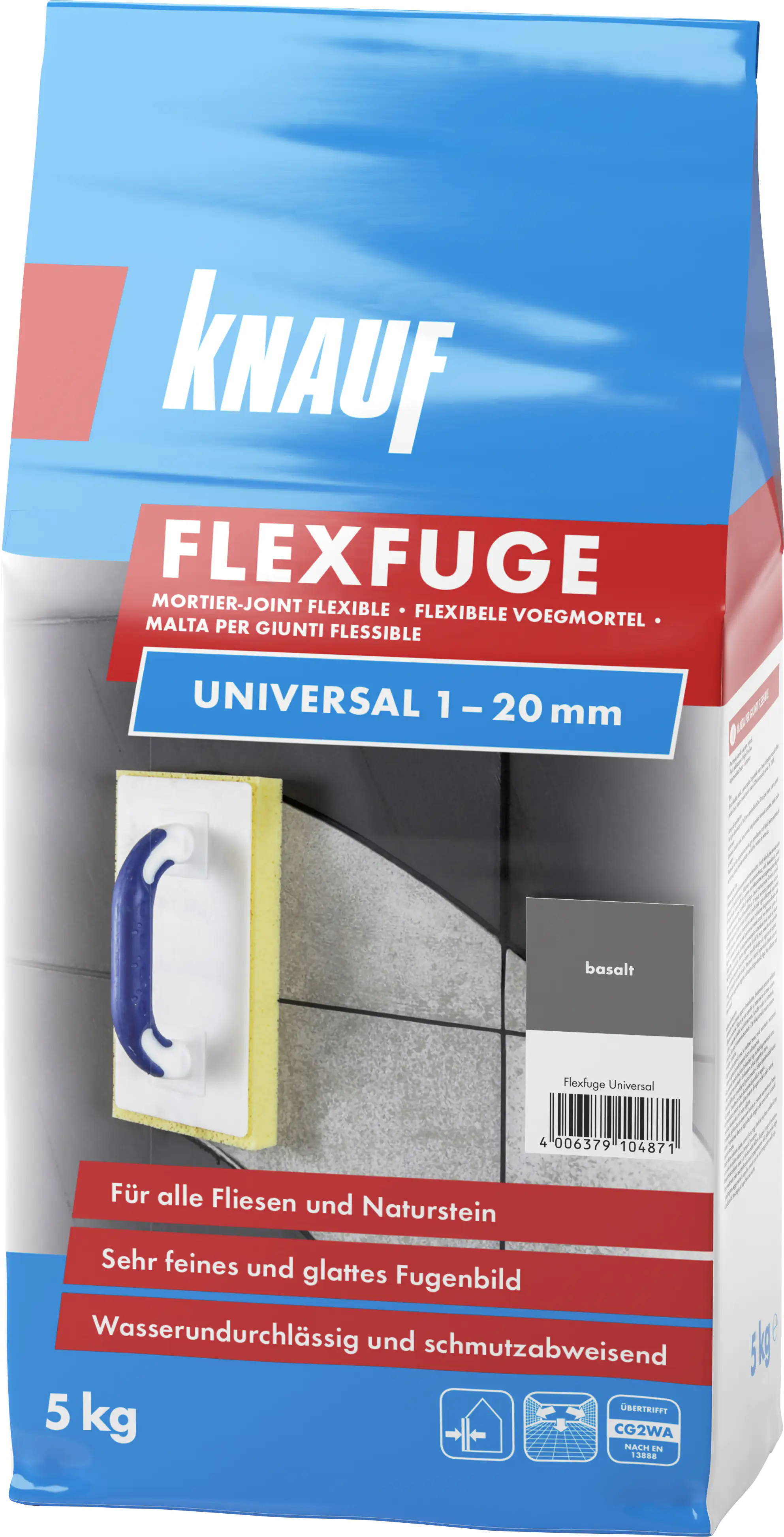 Knauf Fugenmörtel Flexfuge Universal 1 - 20 mm basalt 5 kg