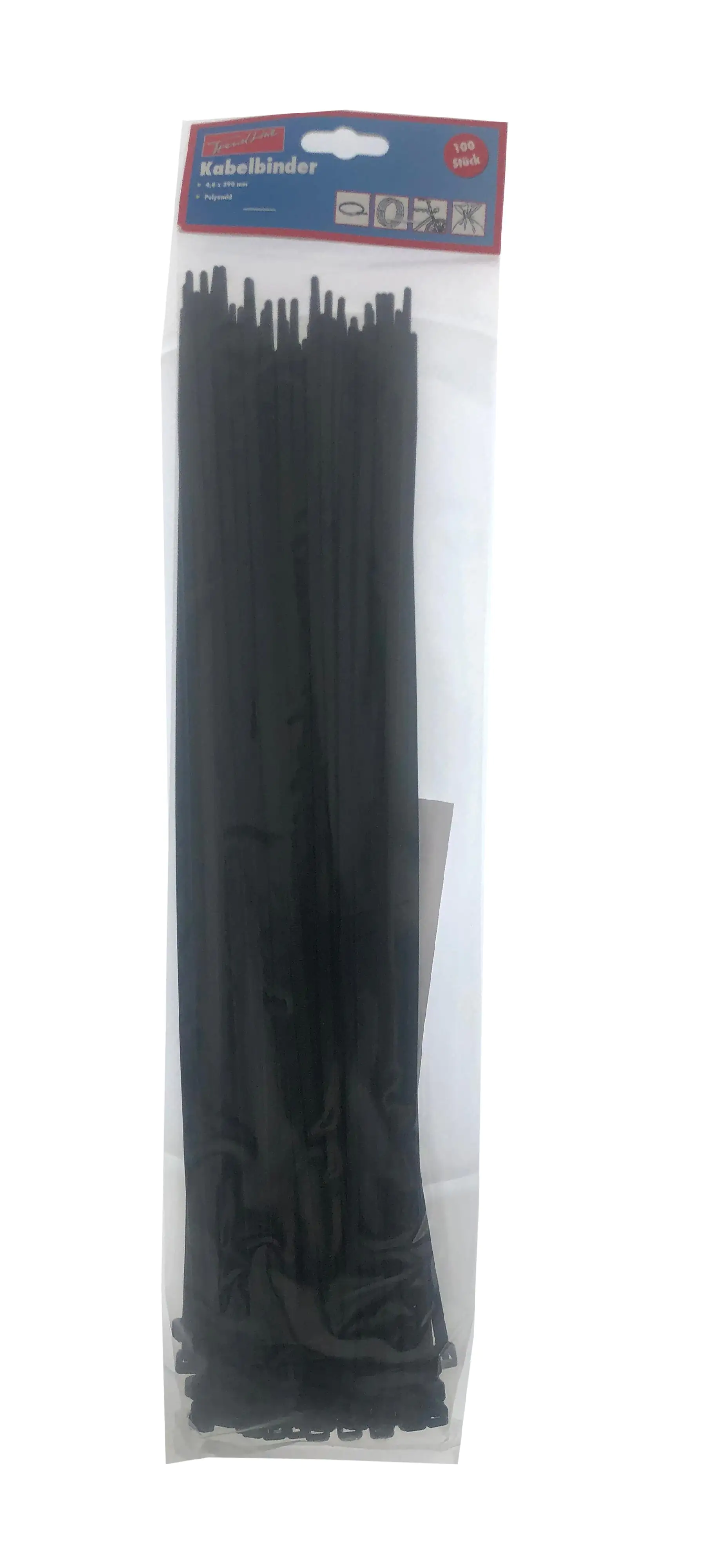 TrendLine Kabelbinder schwarz 4,8 x 390 mm, 100 Stück