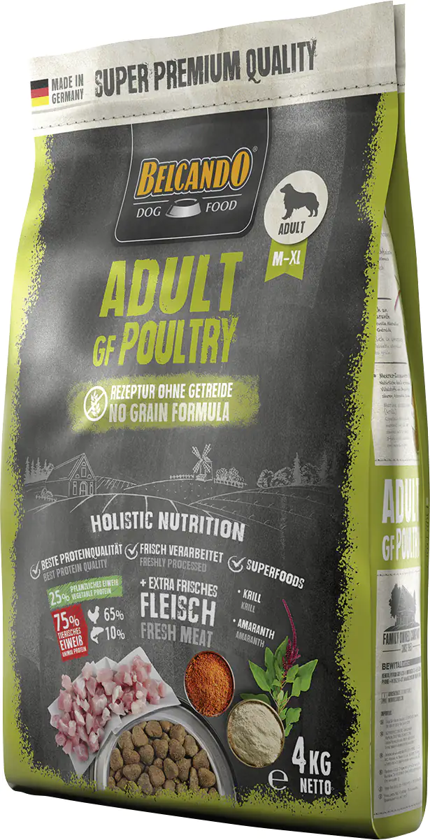 Belcando GF Poultry Hundetrockenfutter Adult 4 kg Geflügel