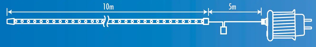 TrendLine LED-Lichterschlauch Maxi Außen 10 m warmweiß-kaltweiß mit Timer, 8 Lichteffekten